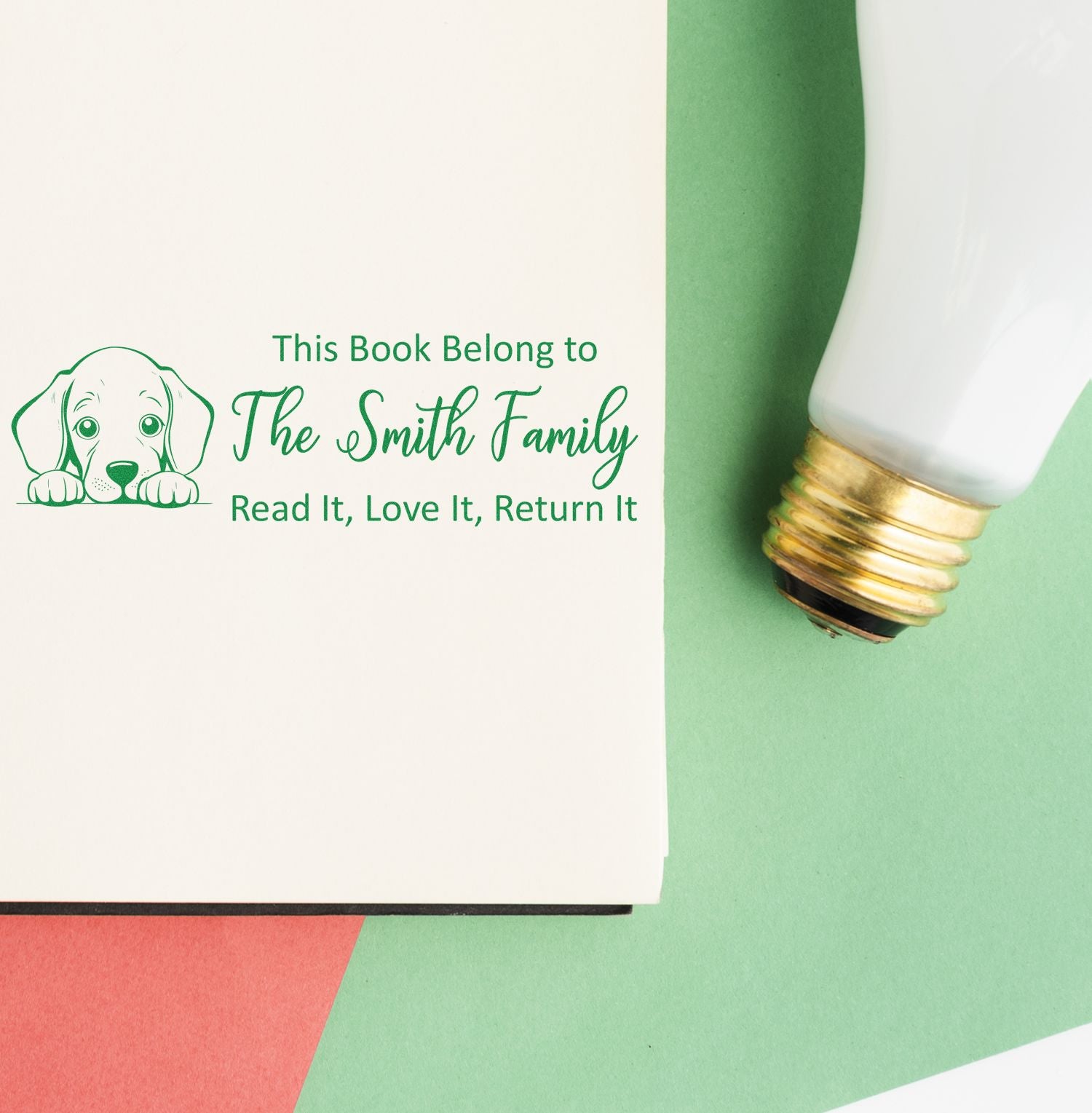 Weimaraner Customized Ex Libris Dog Design Rubber Stamp - Engineer Seal Stamps