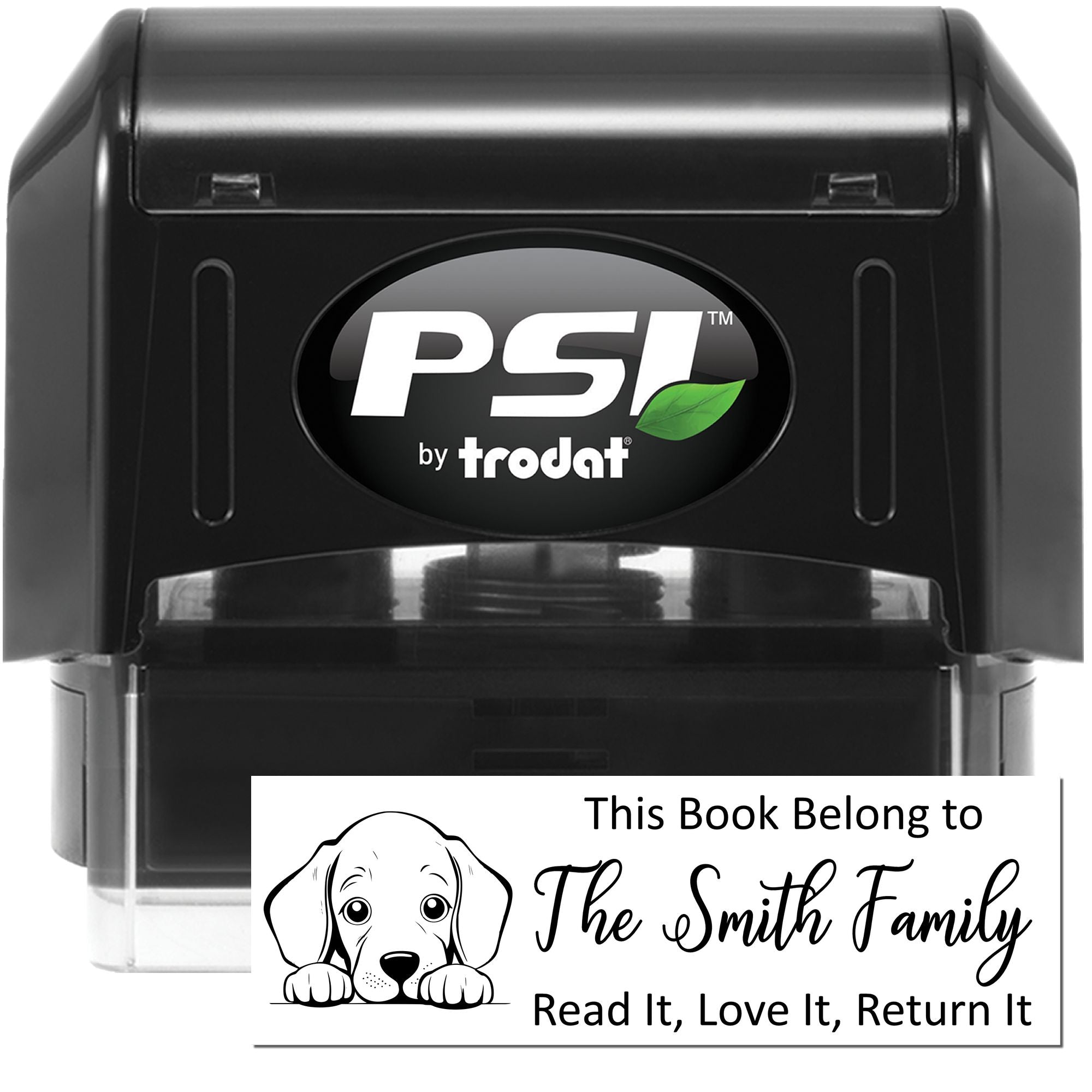 Pre-Inked Weimaraner Personalizable This Book Belongs To Dog Stamper - Engineer Seal Stamps