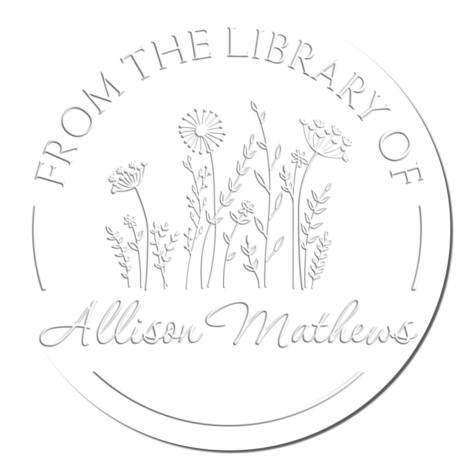 Desk Petalicious Flowers Custom Made Library Collection Paper Embosser - Engineer Seal Stamps