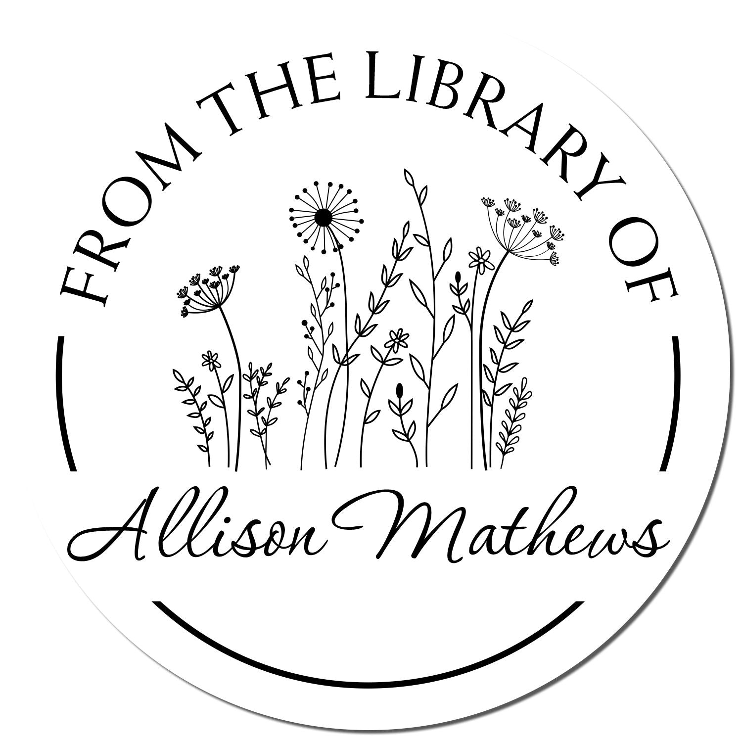 Self-Inking Petalicious Flowers Custom Made From The Library Of Stamper - Engineer Seal Stamps