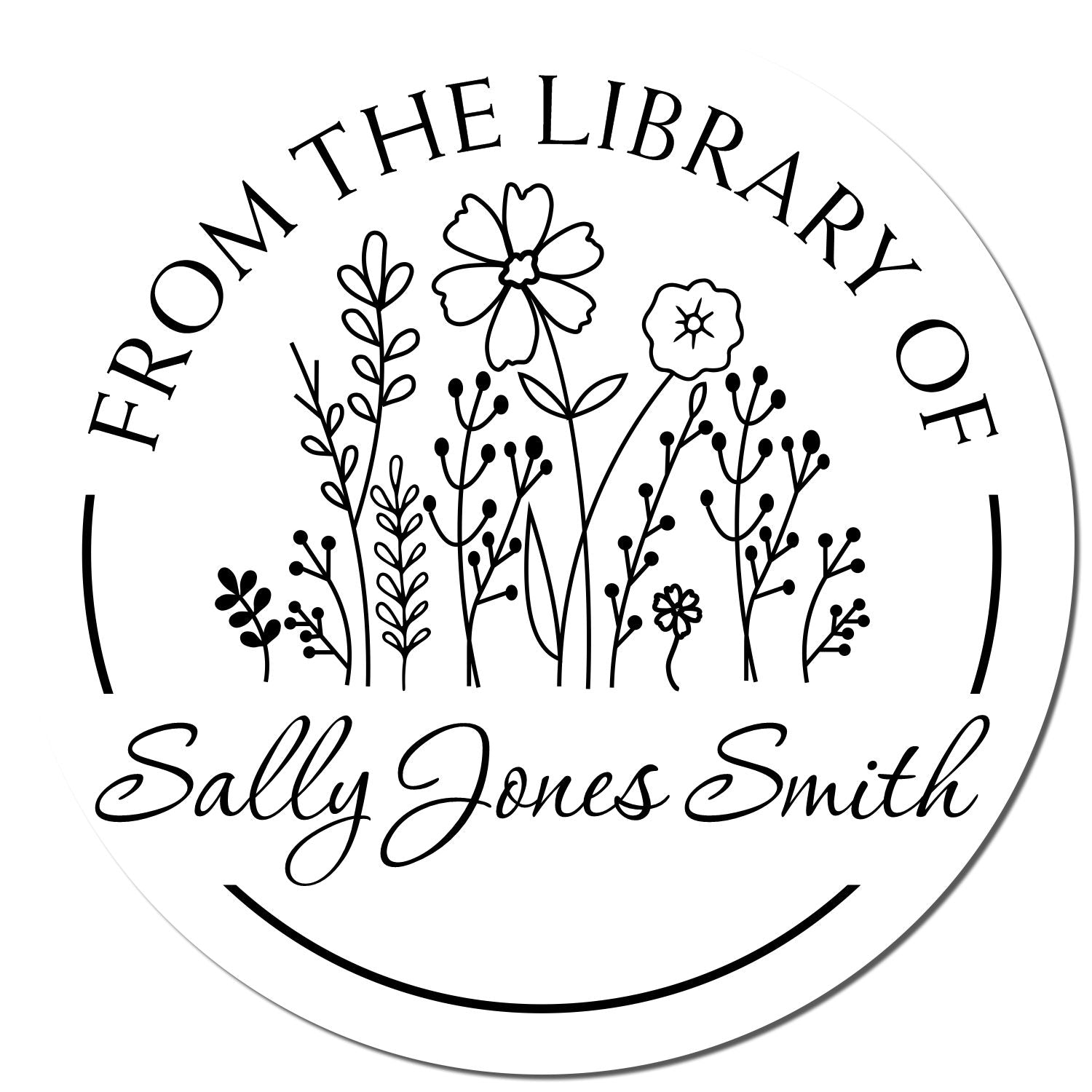 PSI Pre-Inked Fragrant Designs Personalized Book Ownership Stamp - Engineer Seal Stamps