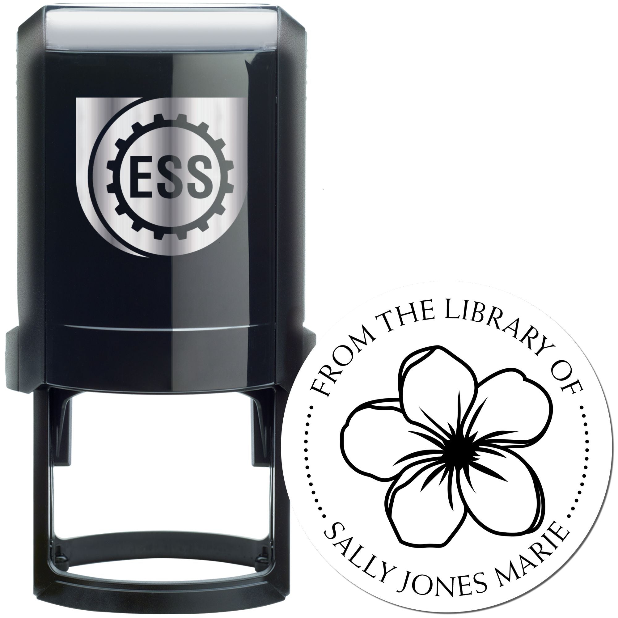 Self-Inking Charming Blooms Custom Made Library Of Stamp - Engineer Seal Stamps
