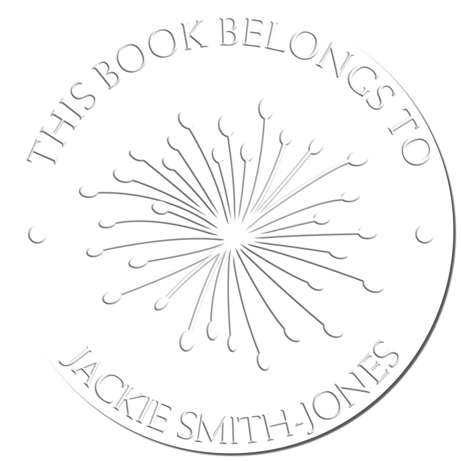 Desk Radiant Stems Custom Name Paper Embosser - Engineer Seal Stamps