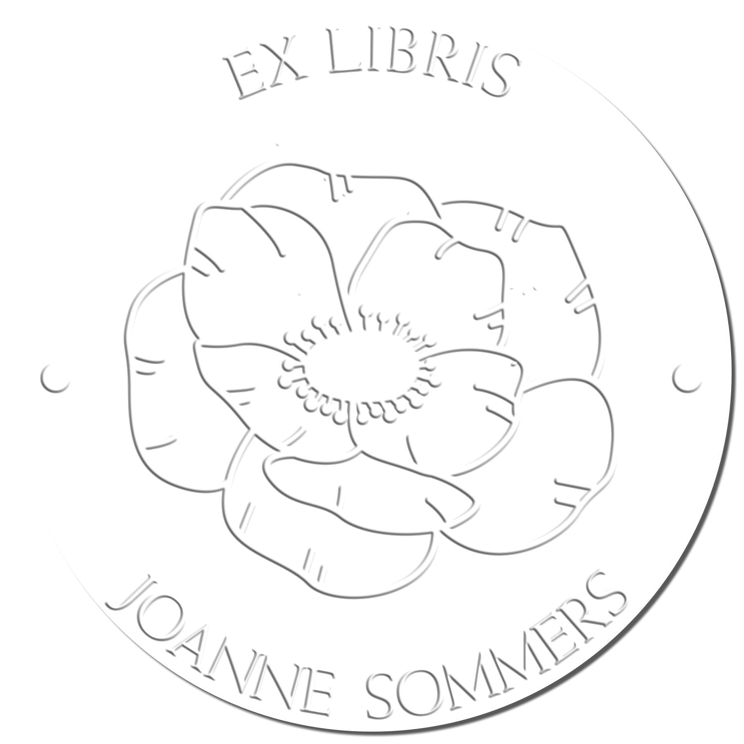 Desk Dainty Flowers Custom Name Seal Press - Engineer Seal Stamps