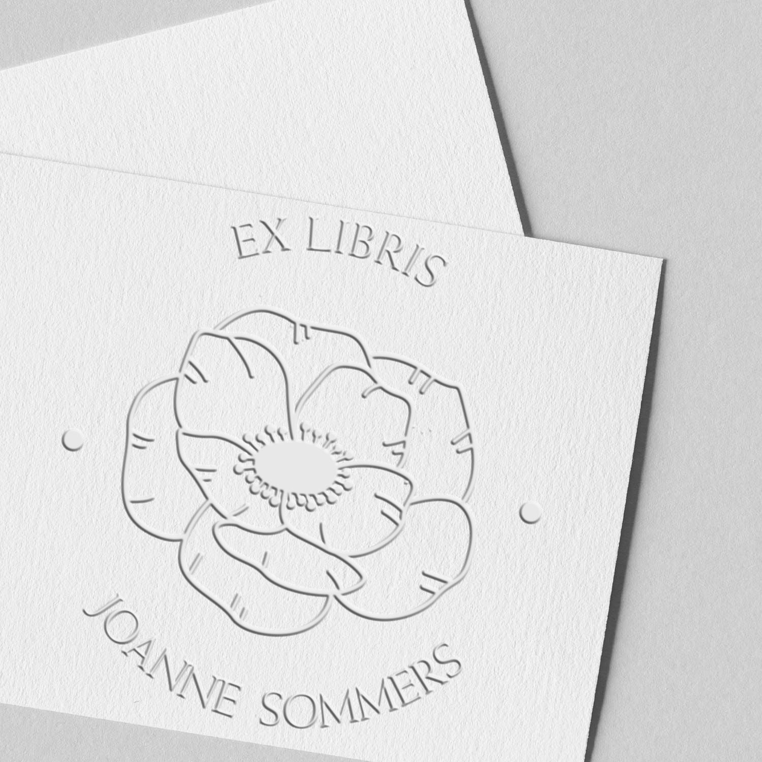Desk Dainty Flowers Custom Name Seal Press - Engineer Seal Stamps