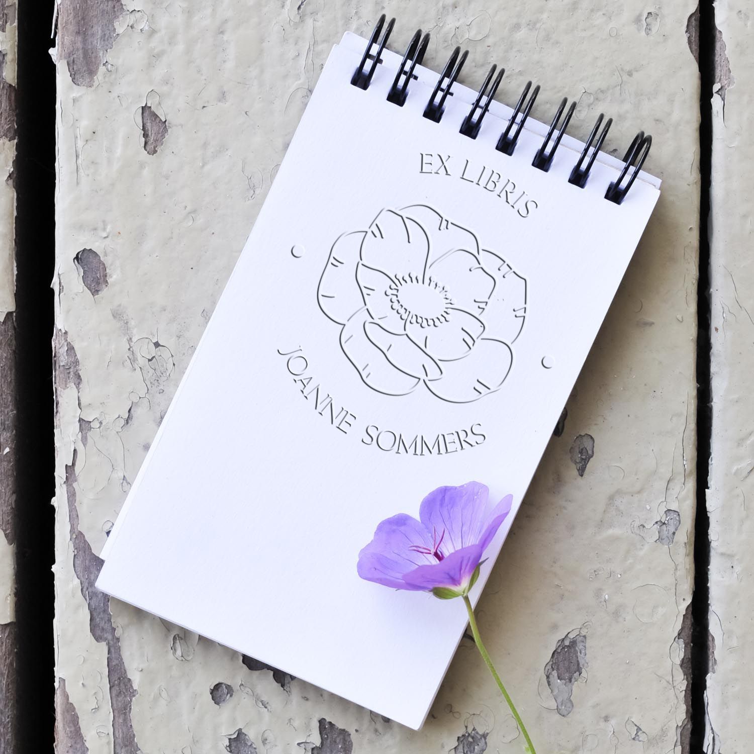 Hybrid Dainty Flowers Custom From The Library Of Embossing Seal - Engineer Seal Stamps