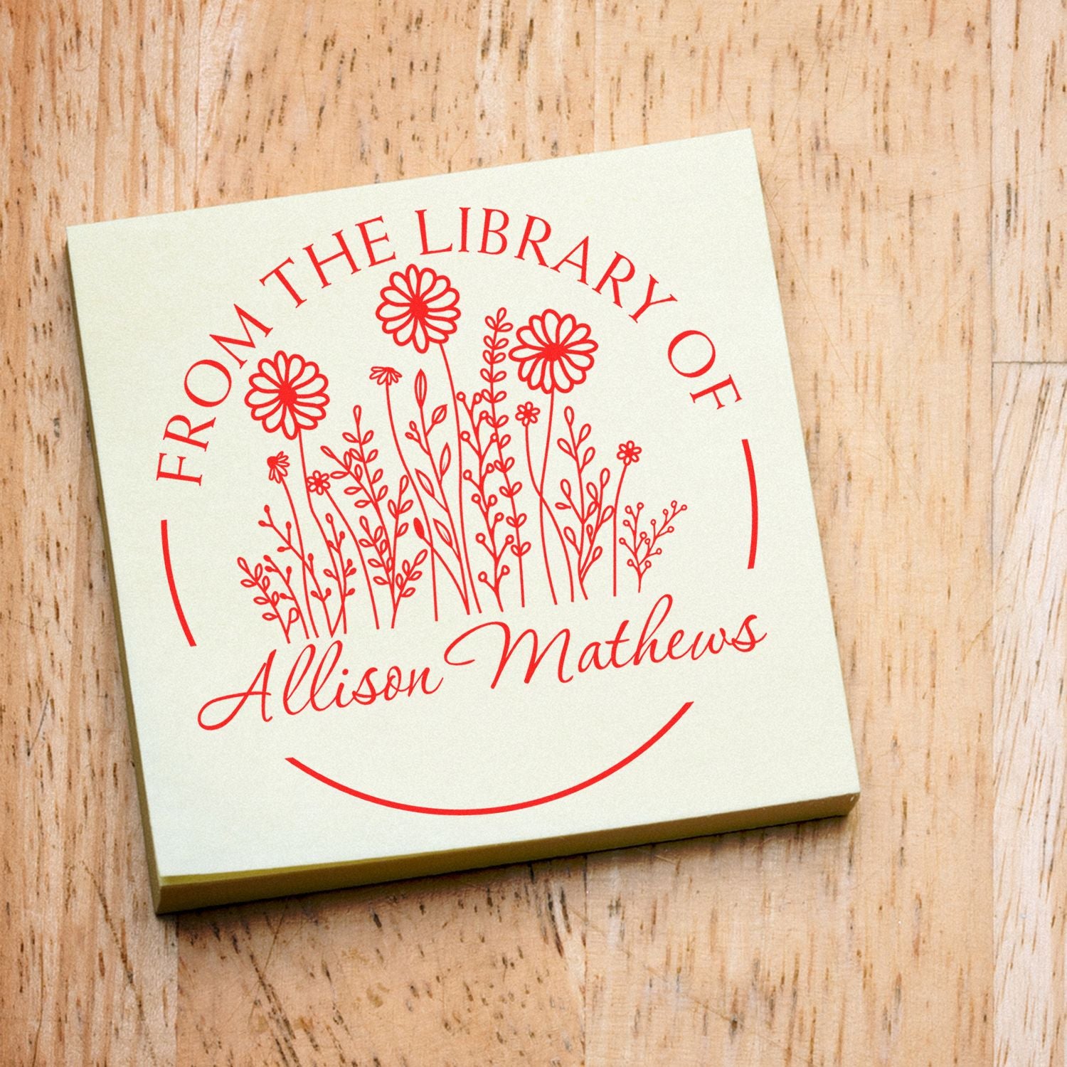 Wood Handle Majestic Meadow Personalized Reader Stamp - Engineer Seal Stamps