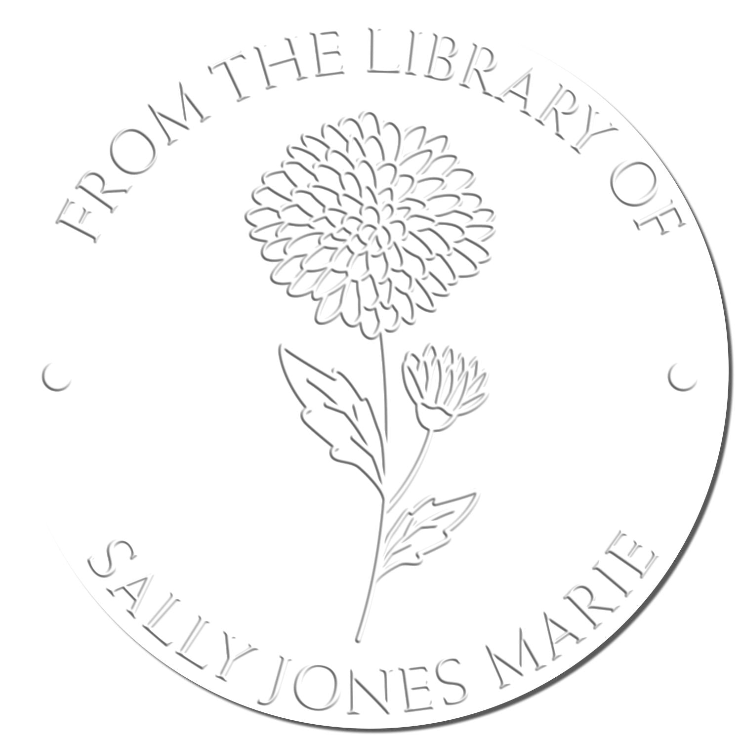 Desk November Chrysantemum Custom Made Reader Embossing Seal - Engineer Seal Stamps