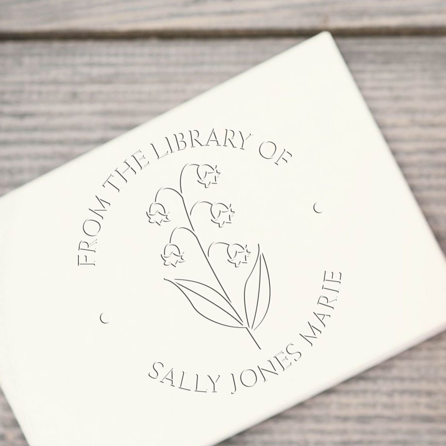 Soft May Lily of the Valley Custom Made Love It Embossing Seal - Engineer Seal Stamps