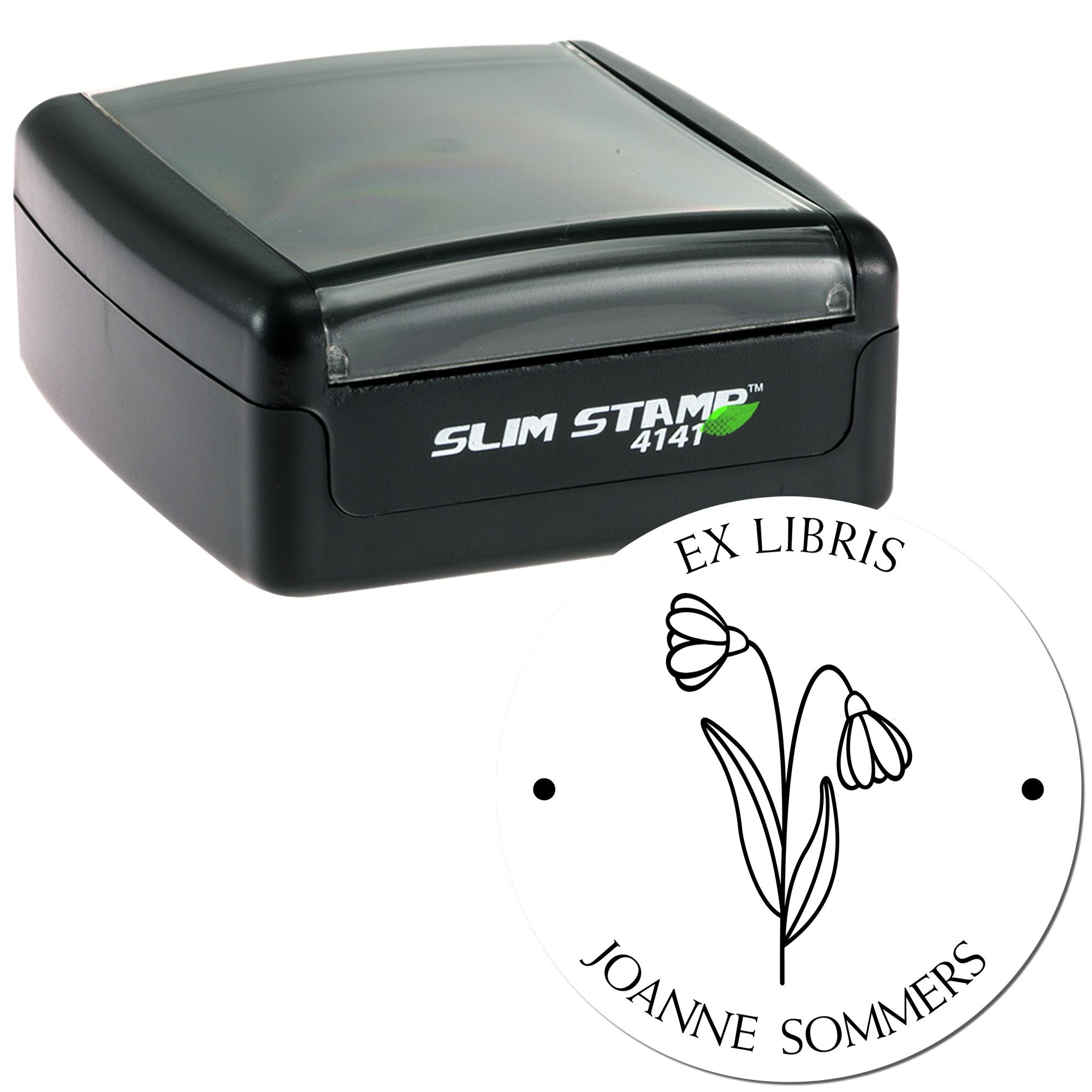 Pre-Inked January Snowdrop Customized From The Library Of Stamp - Engineer Seal Stamps