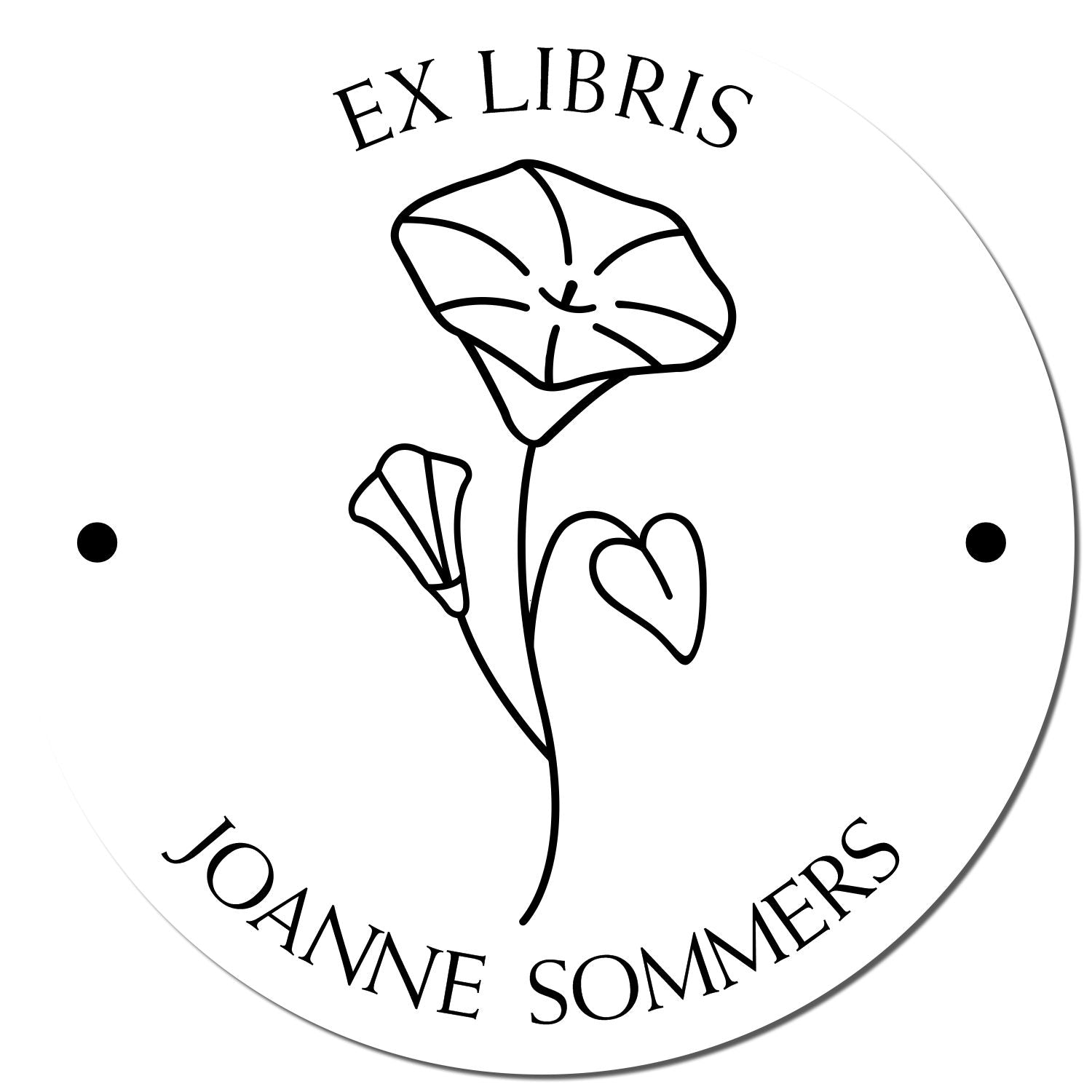 Pre-Inked September Morning Glory Customized Library Stamp - Engineer Seal Stamps