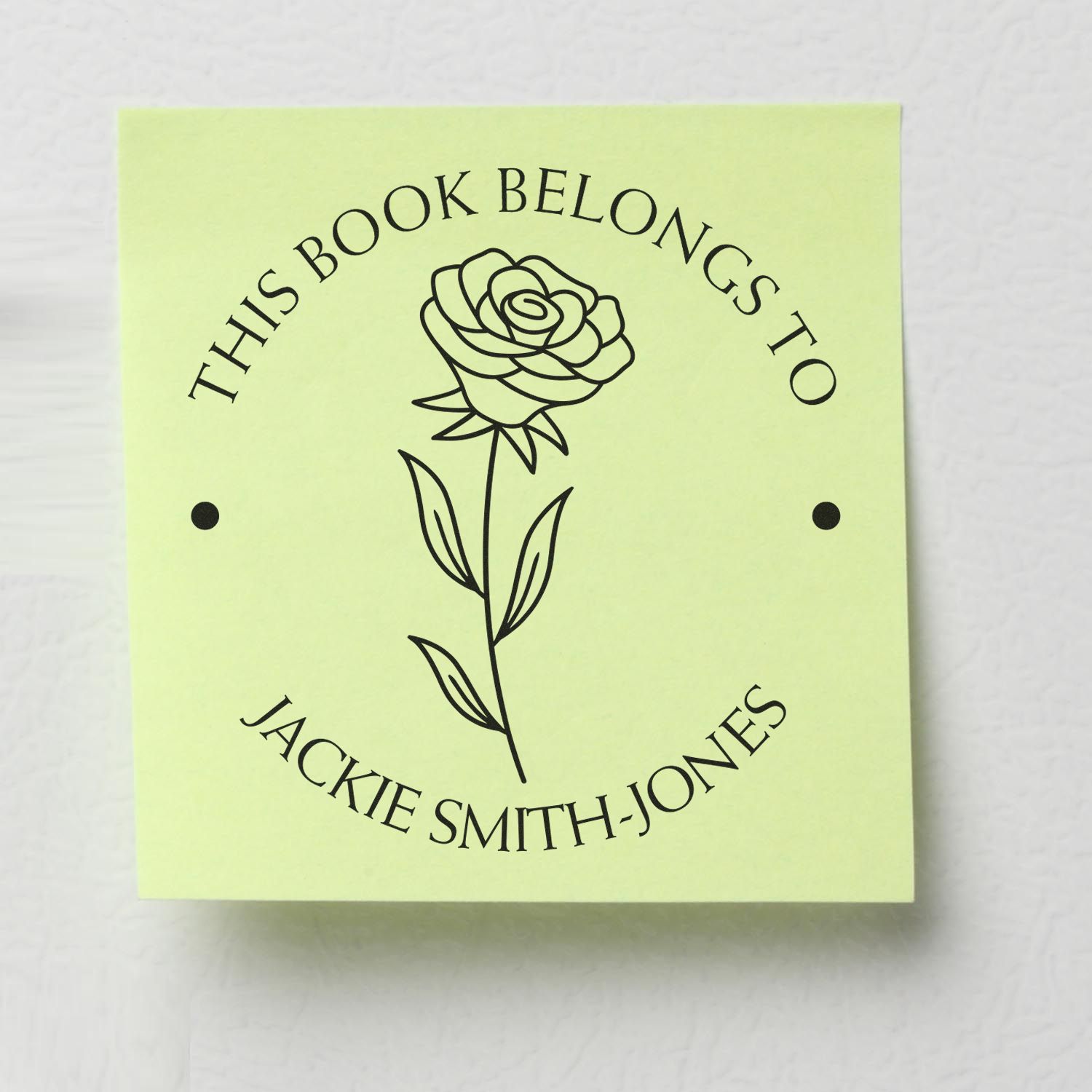 PSI Pre-Inked June Rose Personalized Library Stamp - Engineer Seal Stamps