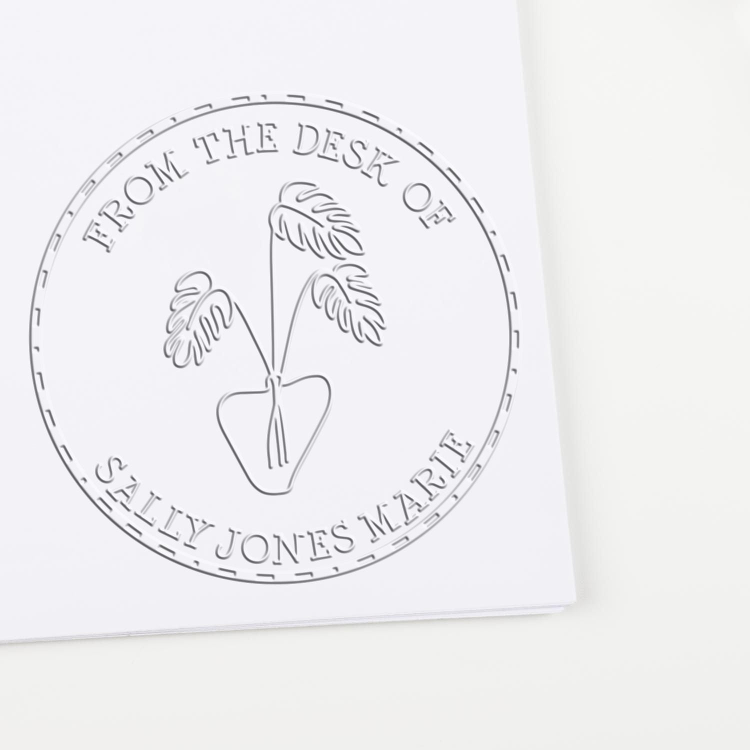 Soft Tantalizing Greenery Custom Bibliophile Embossing Seal