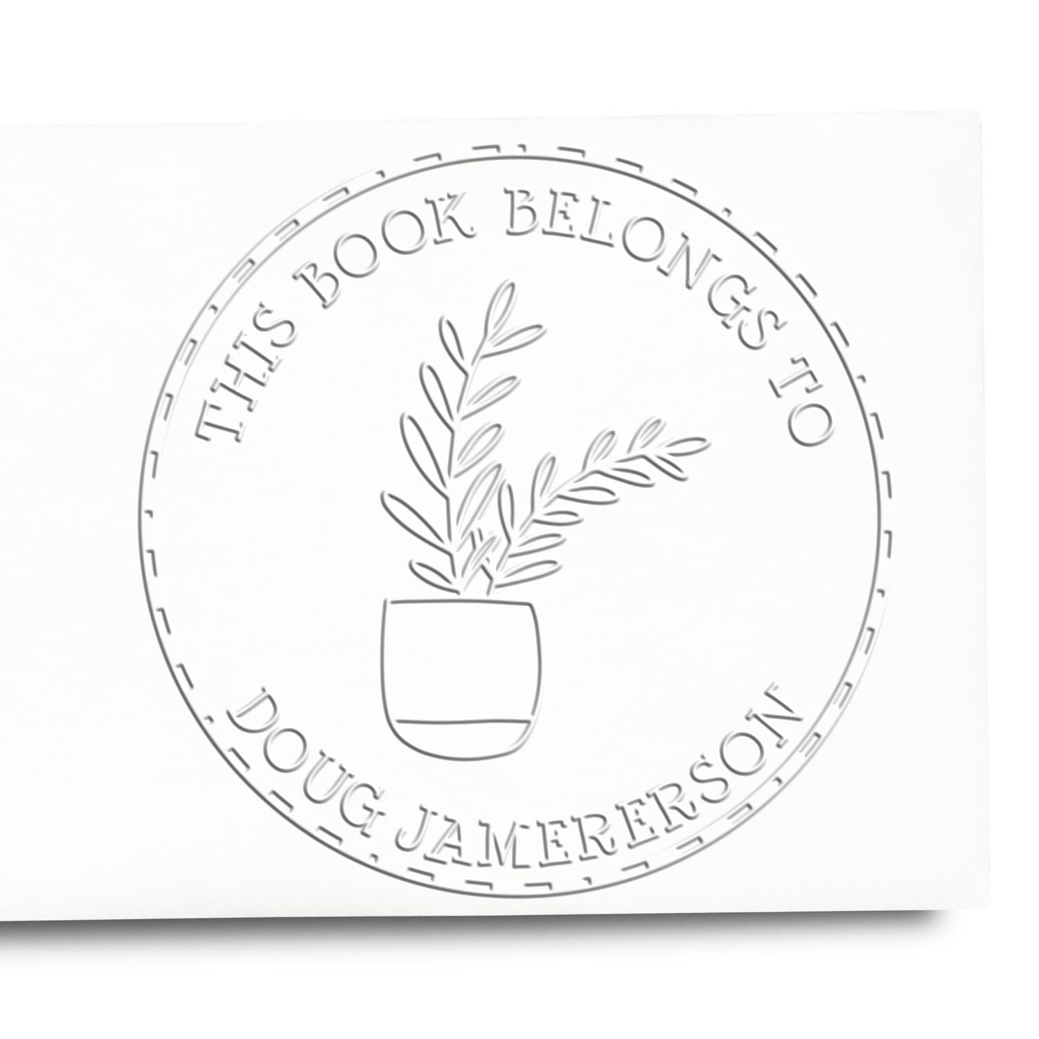 Hybrid Adorned Botanicals Custom Book Property Embosser - Engineer Seal Stamps