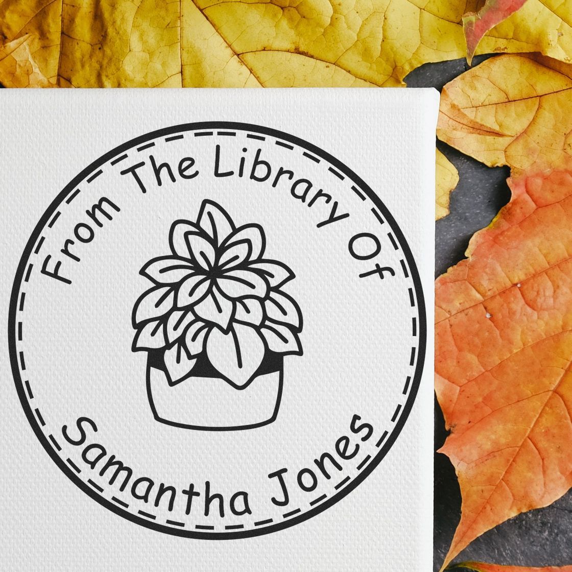 Self-Inking Ornate Leafage Customized Book Property Stamp - Engineer Seal Stamps