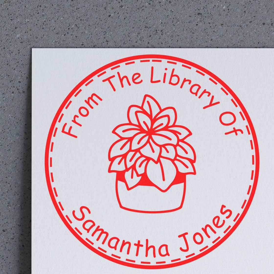 PSI Pre-Inked Ornate Leafage Custom Book Lover Stamp - Engineer Seal Stamps