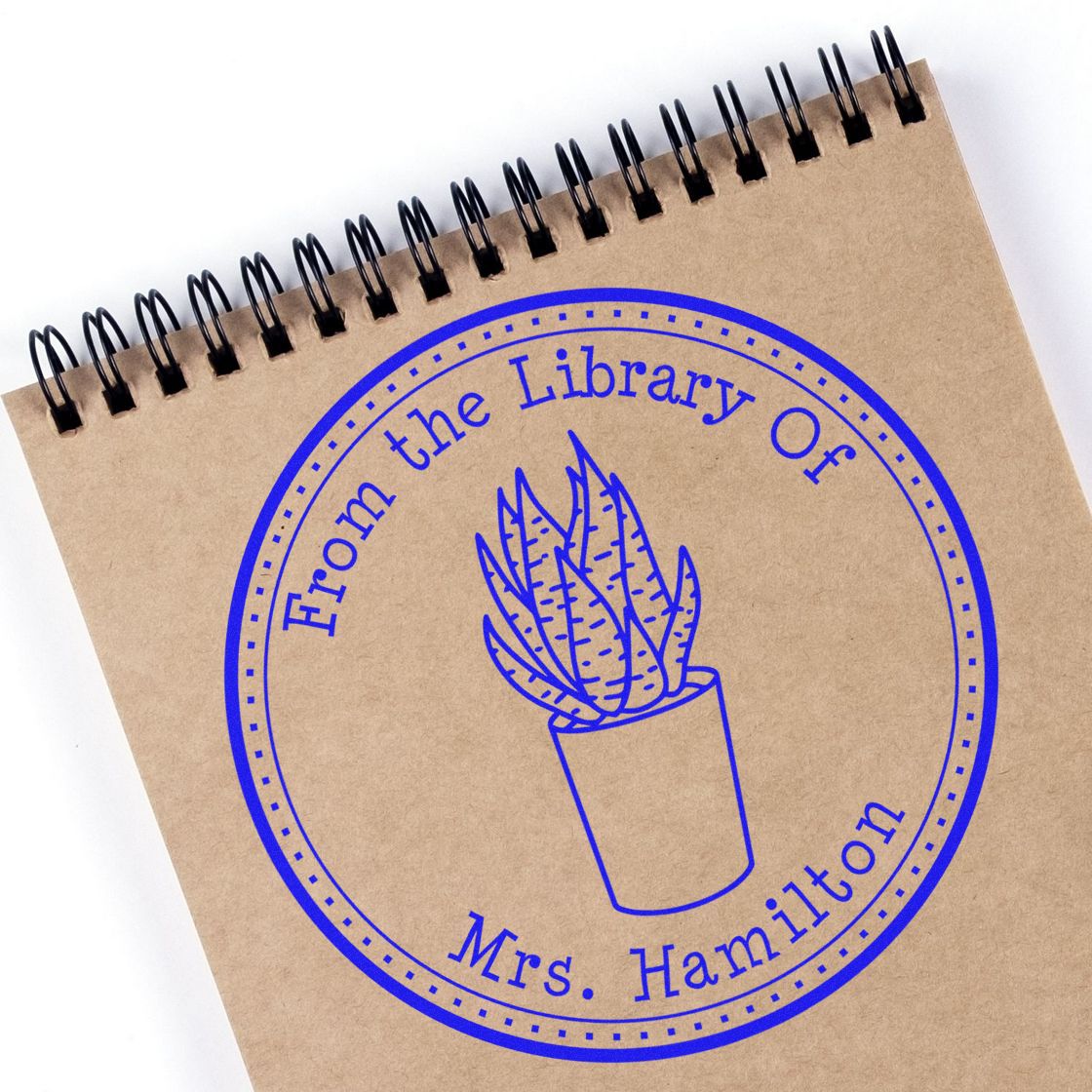 Self-Inking Gracious Houseplants Customized Bookplate Stamp - Engineer Seal Stamps