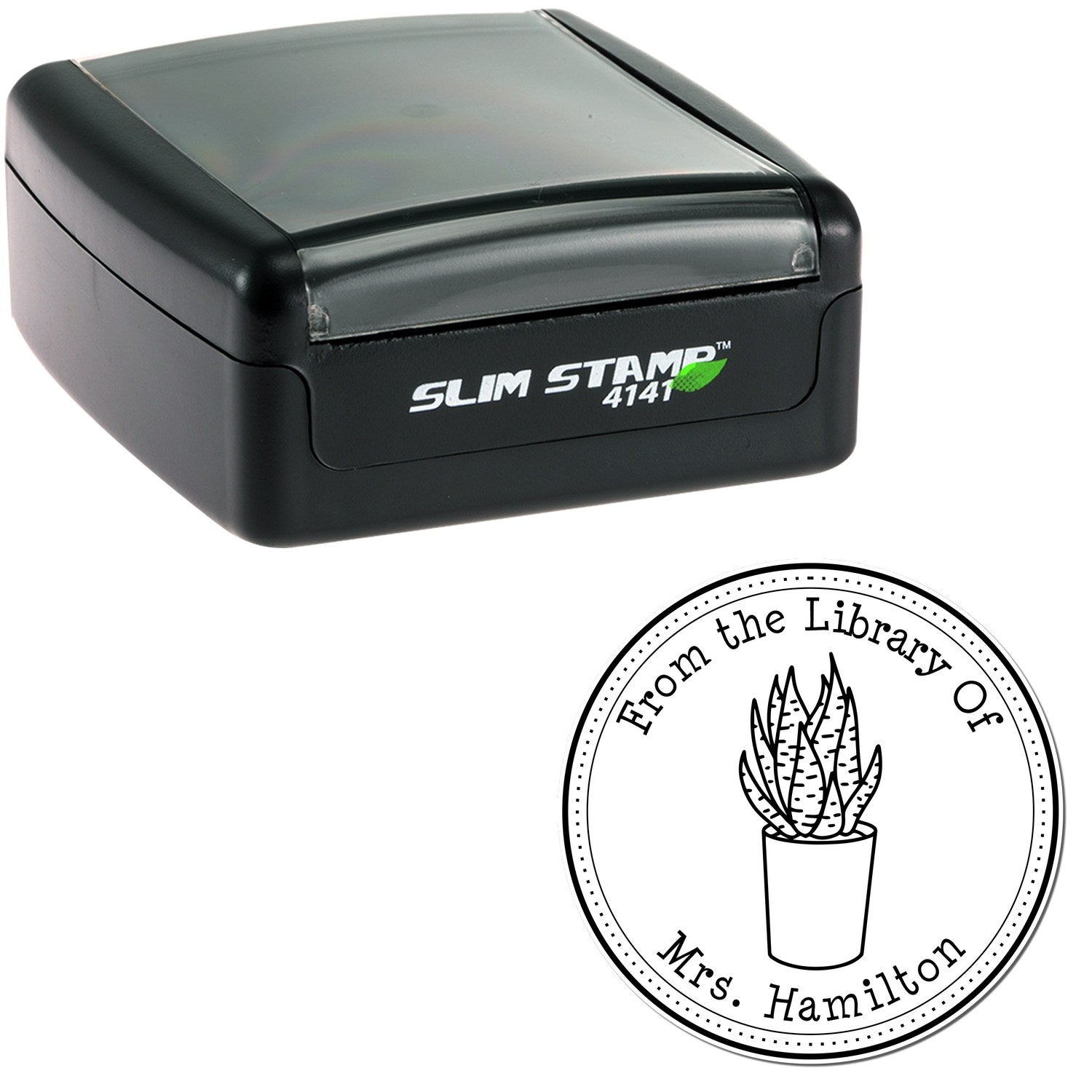 Pre-Inked Gracious Houseplants Personalized From The Library Of Stamp - Engineer Seal Stamps