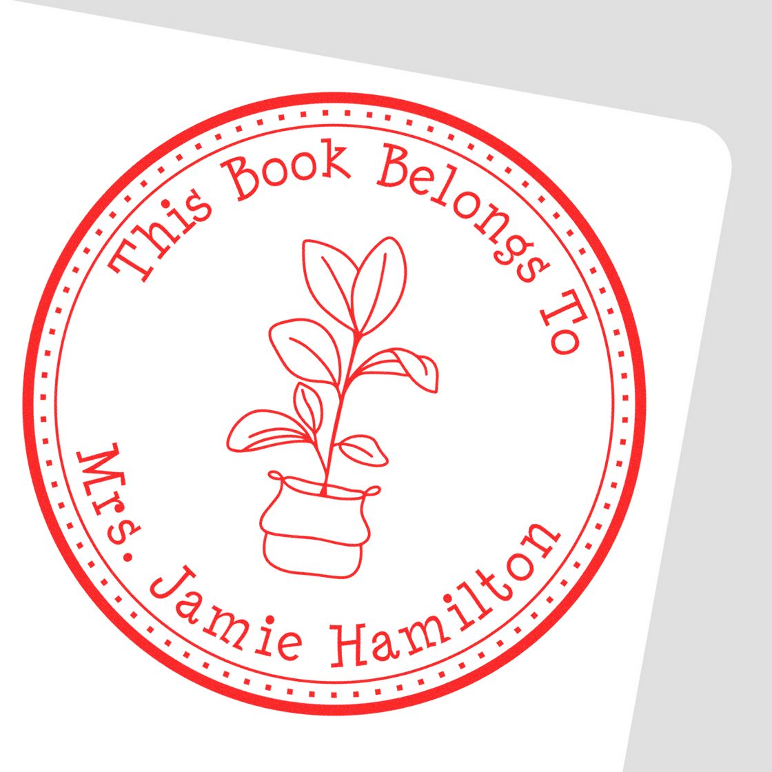 Self-Inking Lovely Saplings Customized Bookworm Stamp - Engineer Seal Stamps