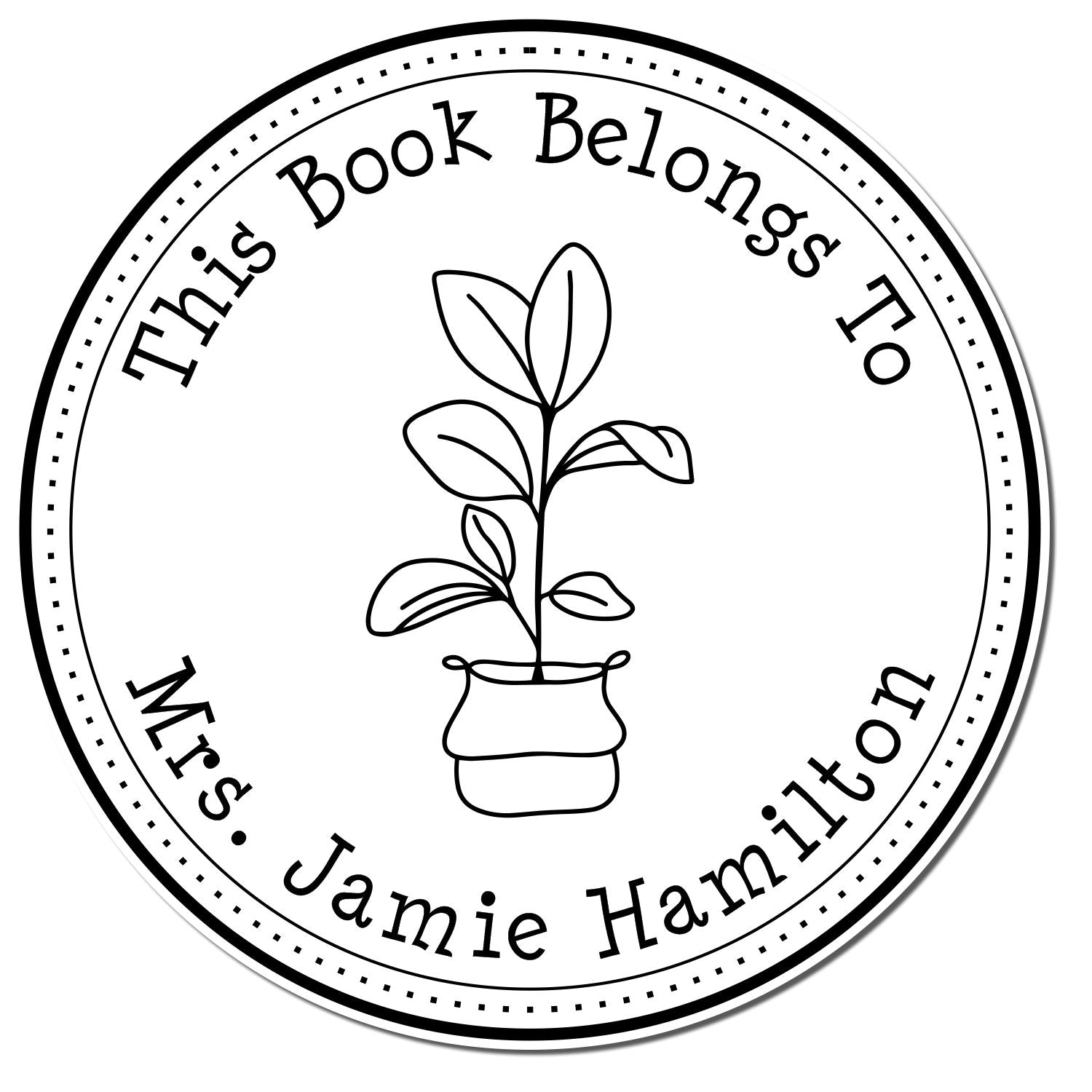 Self-Inking Lovely Saplings Customized Bookworm Stamp - Engineer Seal Stamps