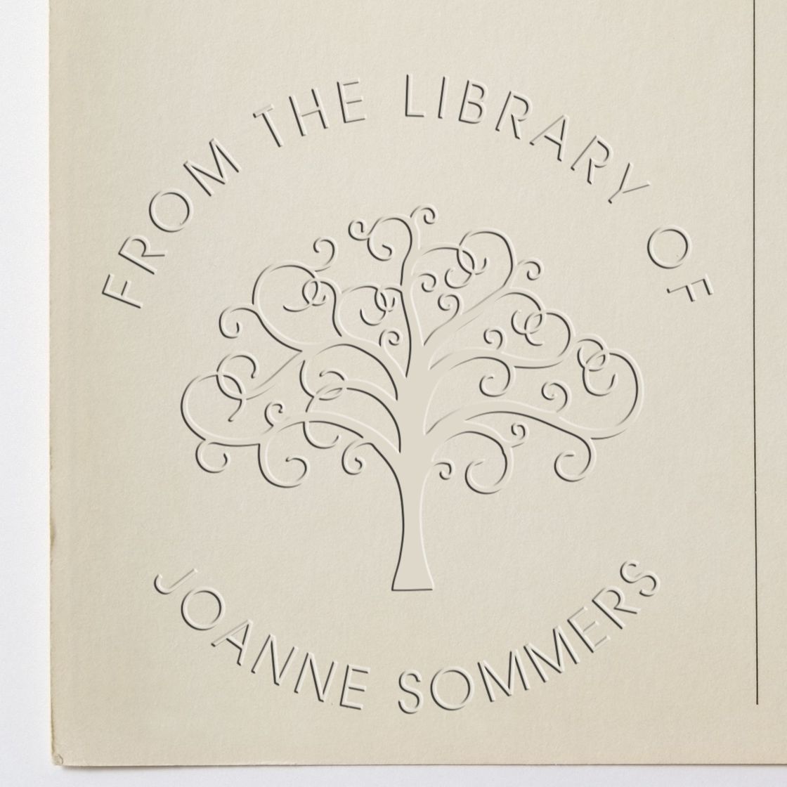 Soft Opulent Wisdom Tree Custom Book Name Seal Press - Engineer Seal Stamps