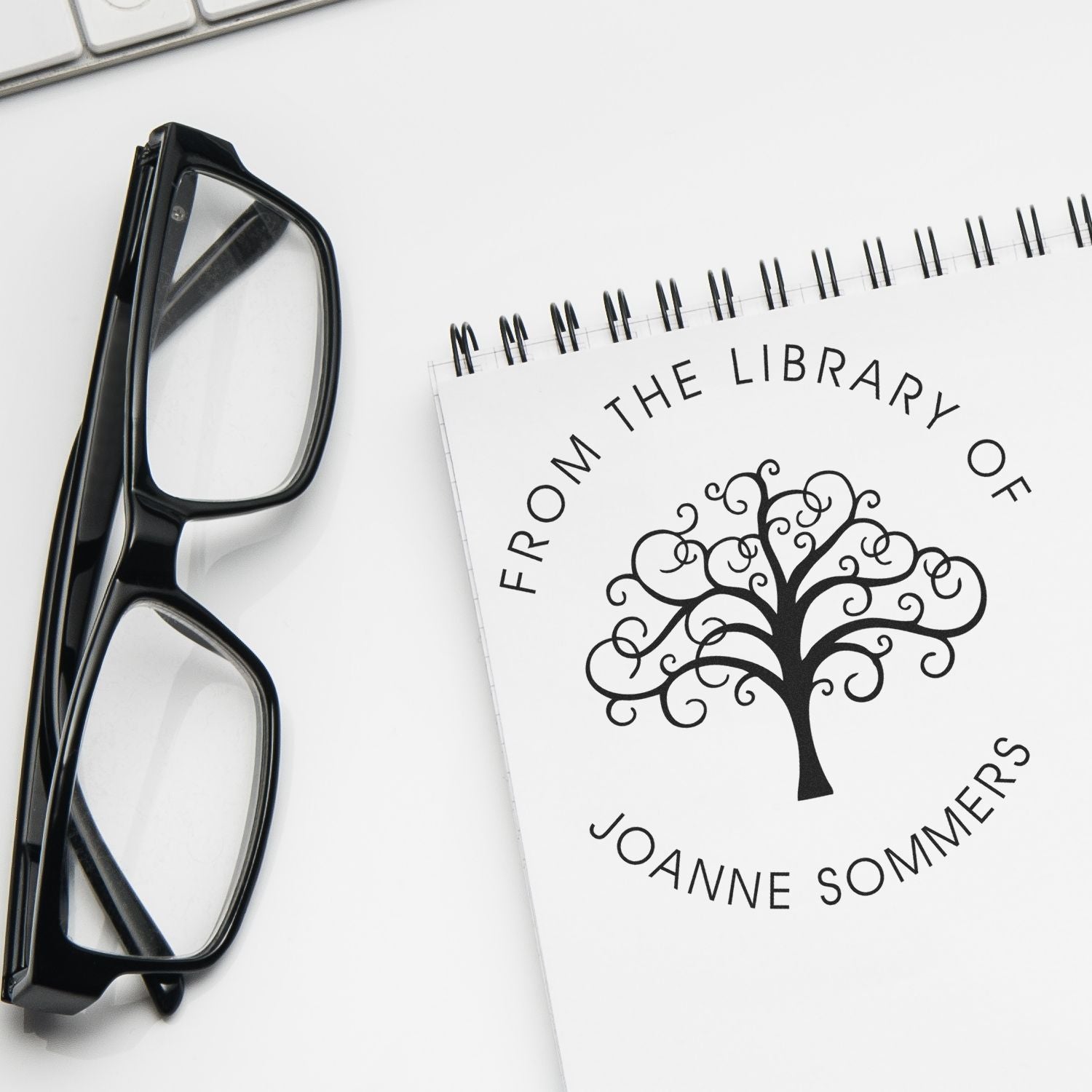 Self-Inking Opulent Wisdom Tree Customized Private Library Stamper - Engineer Seal Stamps