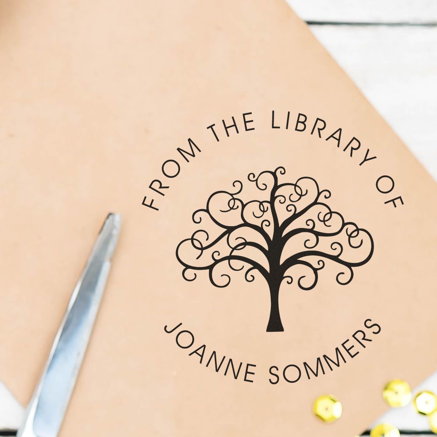 Pre-Inked Opulent Wisdom Tree Customized Stamp - Engineer Seal Stamps