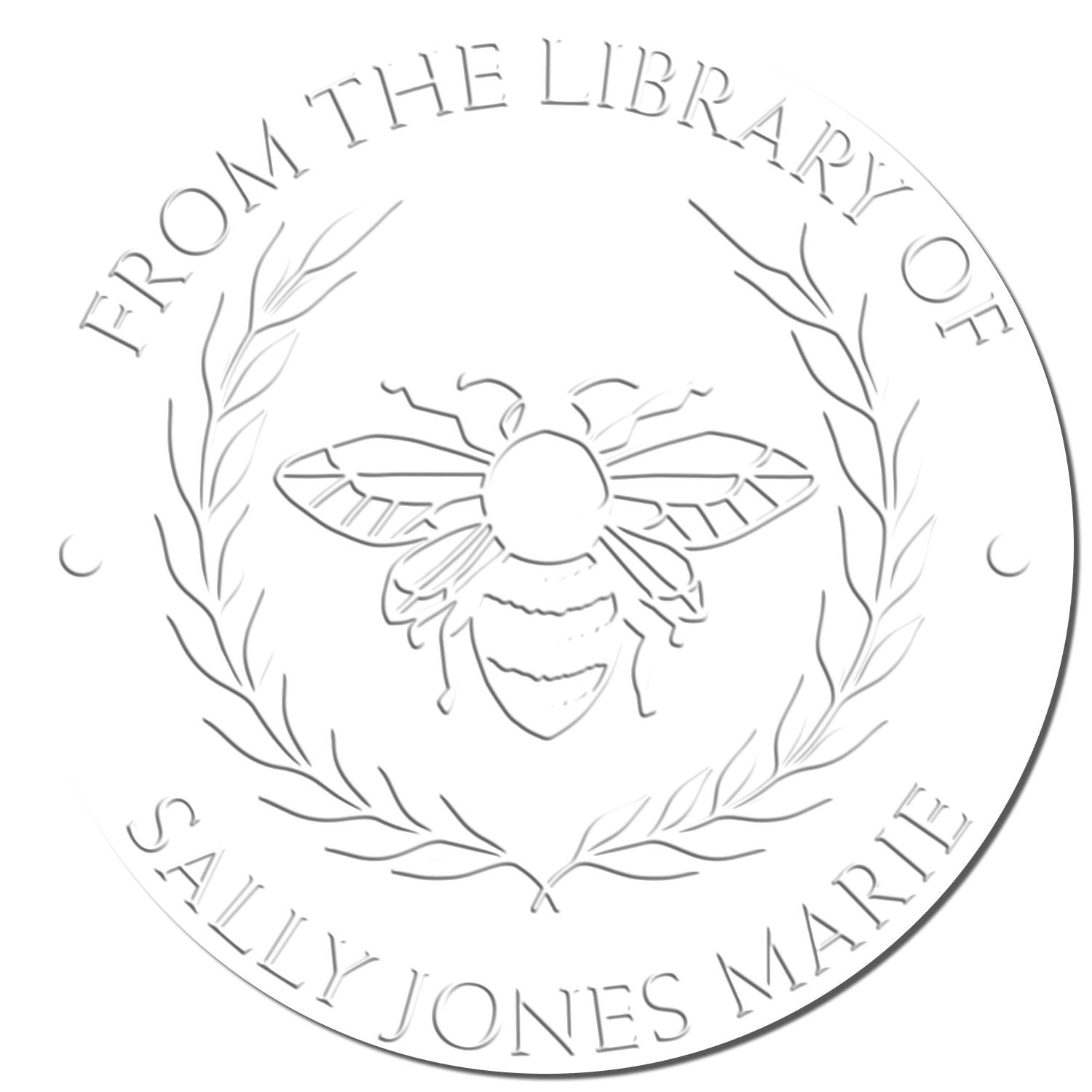 Soft Mesmerizing Bee Custom Personal Library Embossing Seal - Engineer Seal Stamps
