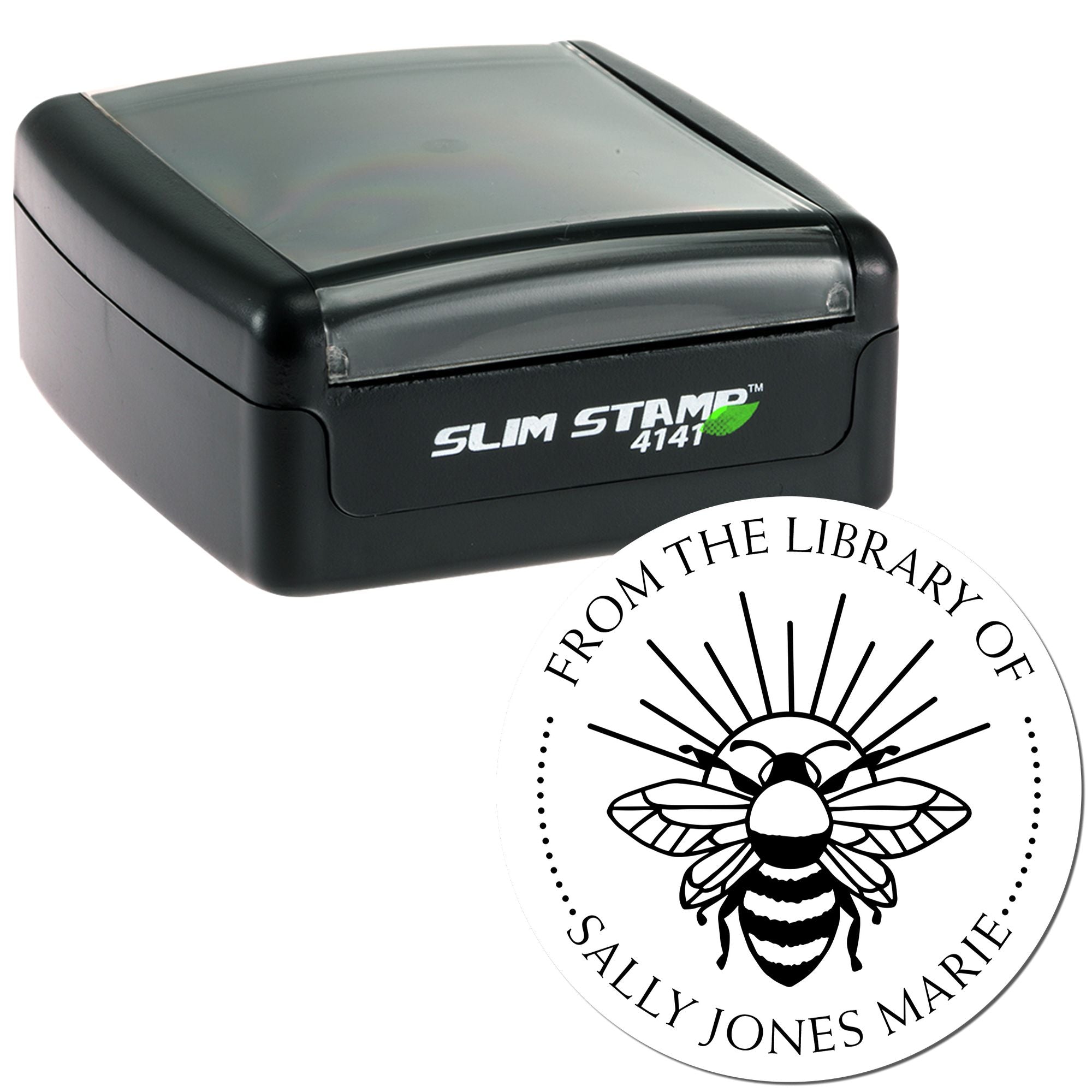 Pre-Inked Ethereal Bee Personalized From The Library Of Stamp - Engineer Seal Stamps