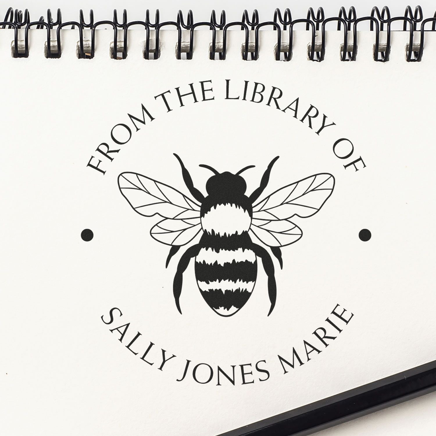 Pre-Inked Resplendent Hive Personalized Library Stamp - Engineer Seal Stamps