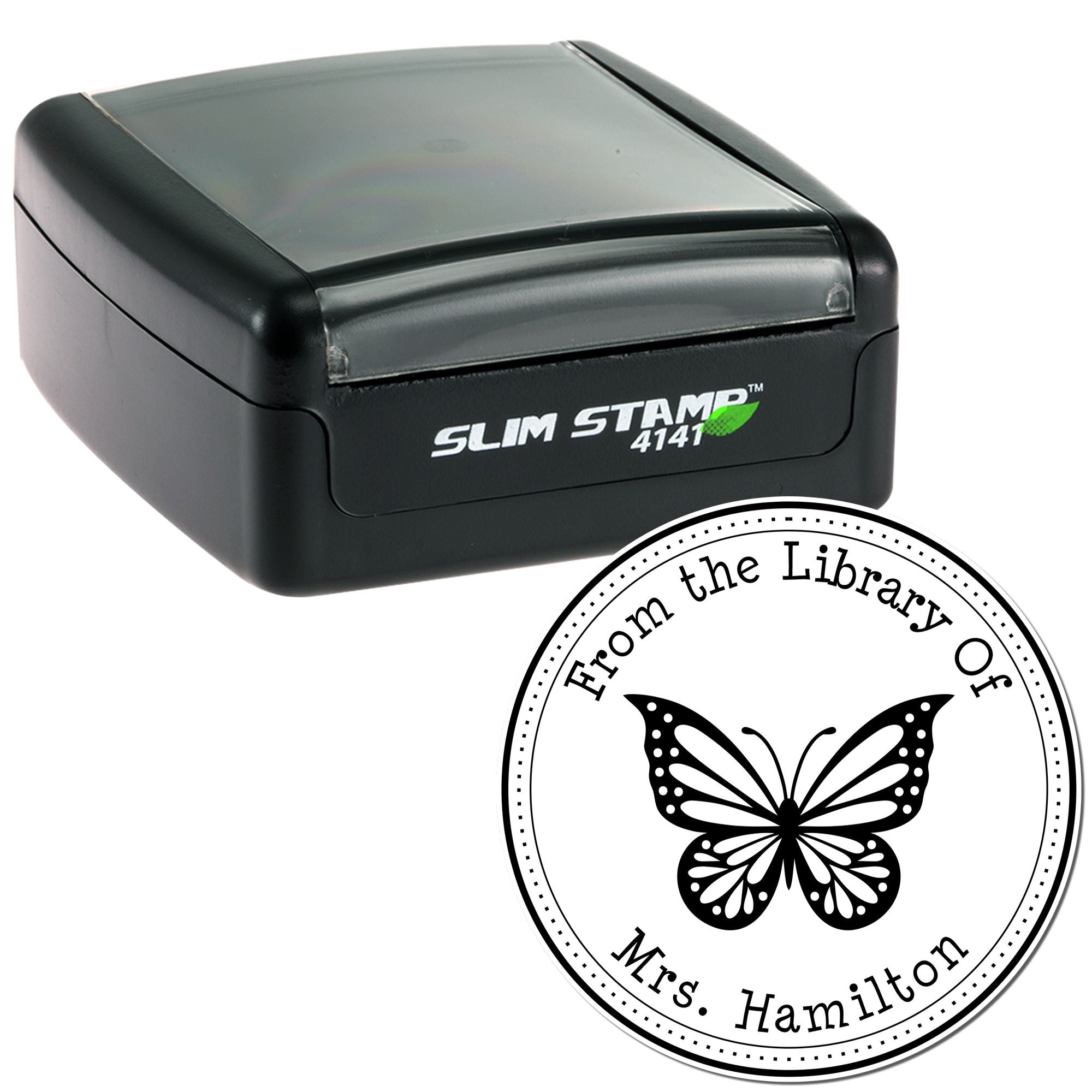 Pre-Inked Swoon-worthy Butterfly Personalized Library Collection Stamp - Engineer Seal Stamps
