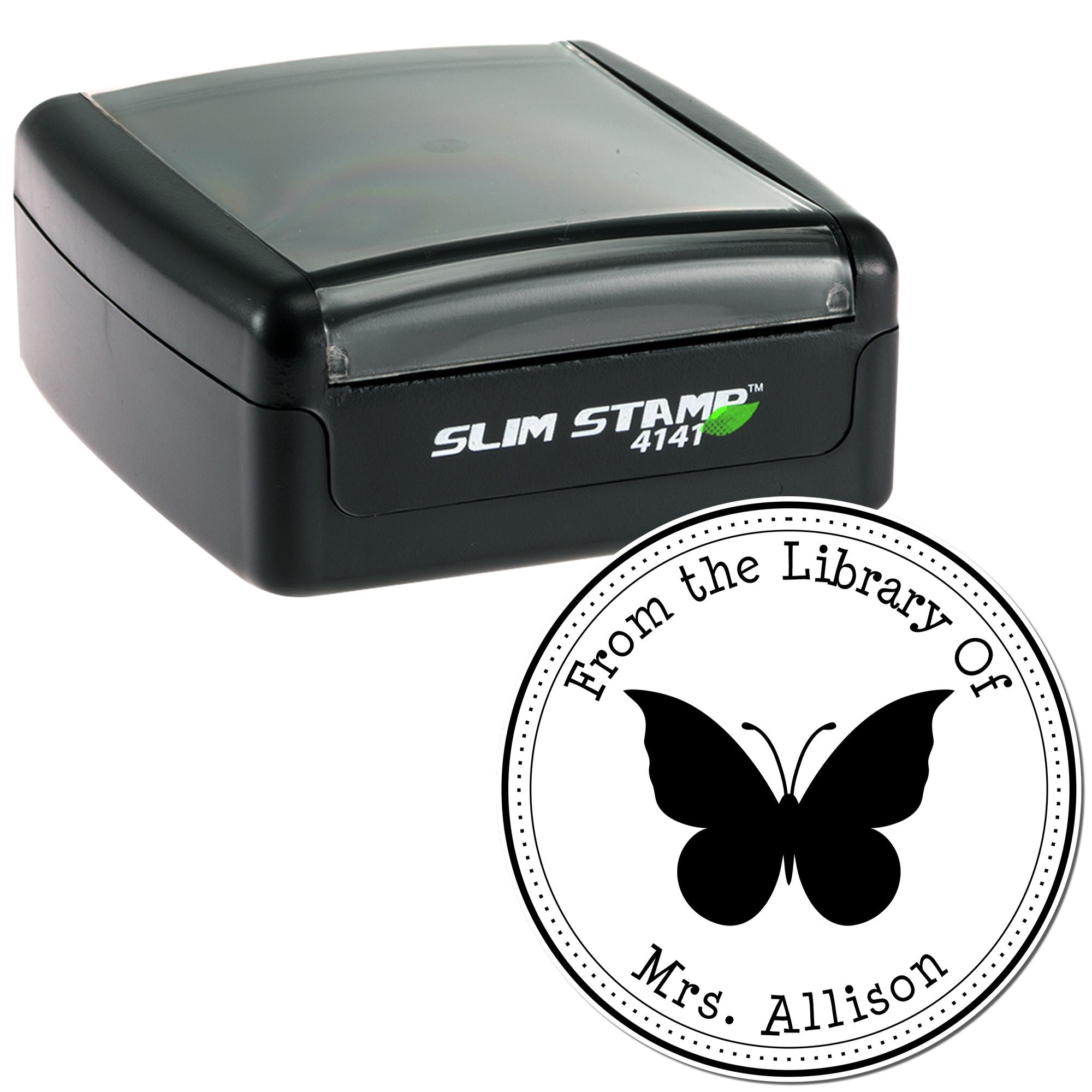Pre-Inked Serene Butterfly Personalized Love It Stamper - Engineer Seal Stamps