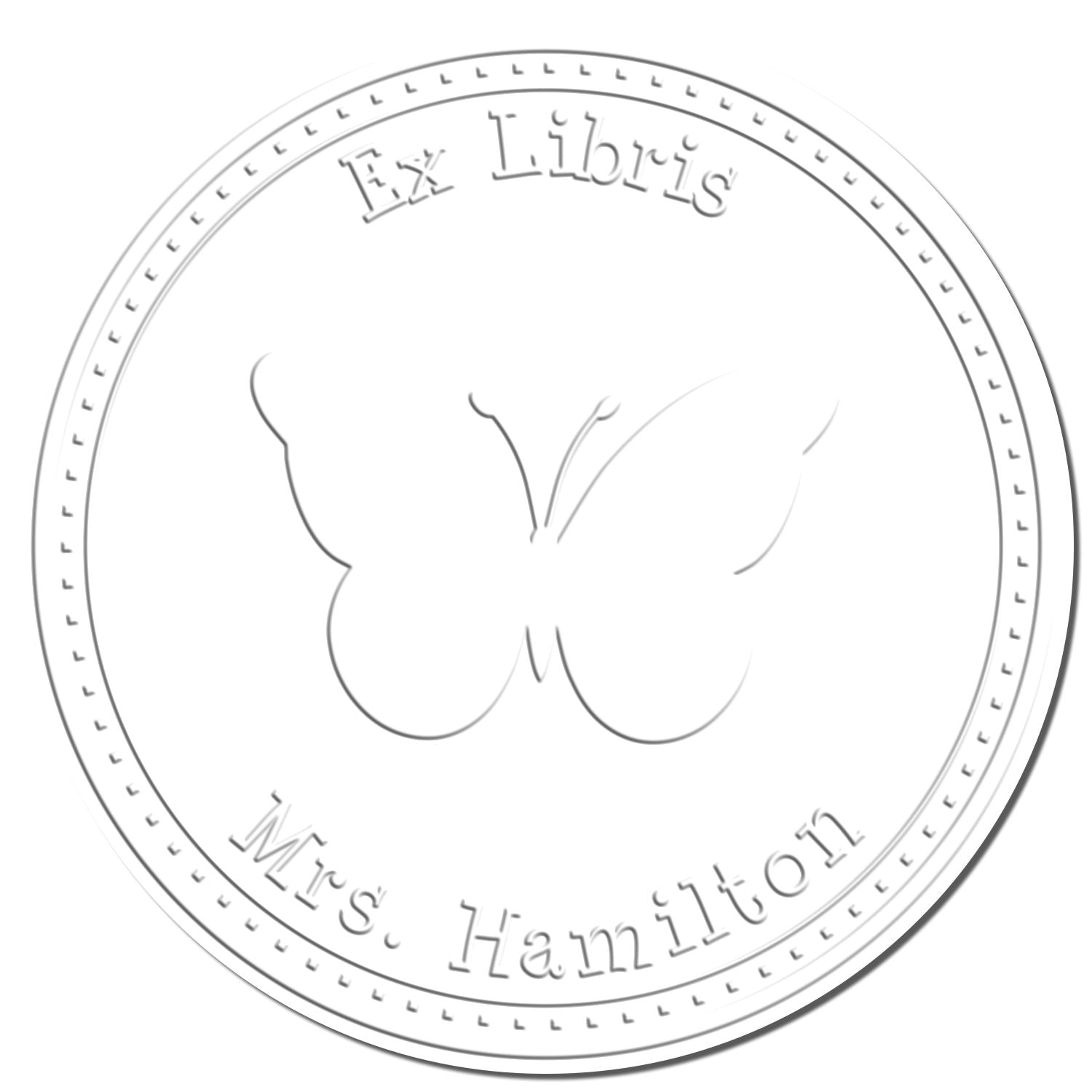 Desk Colorful Butterfly Custom Made Bookplate Seal Press - Engineer Seal Stamps