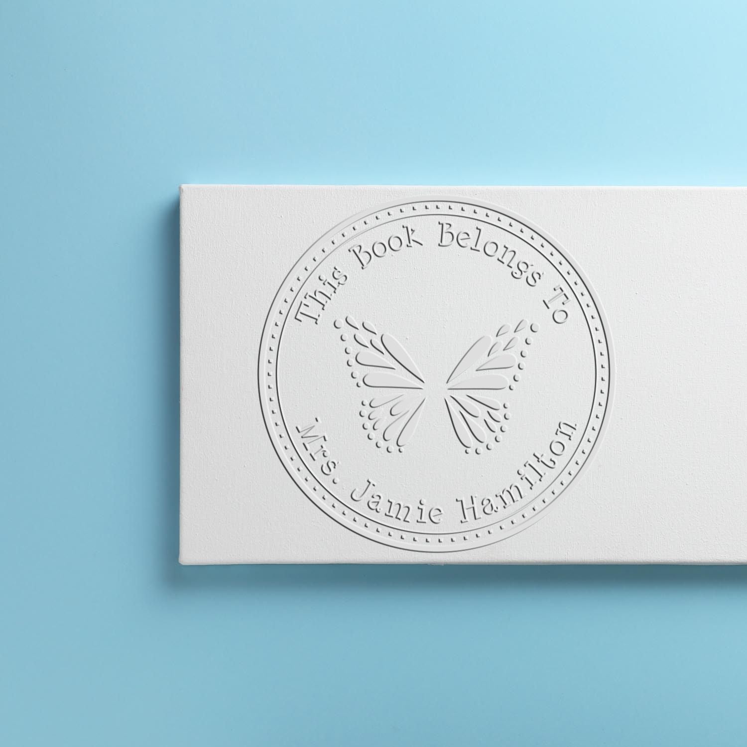 Hybrid Graceful Butterfly Custom Made Book Belongs to Embossing Seal - Engineer Seal Stamps
