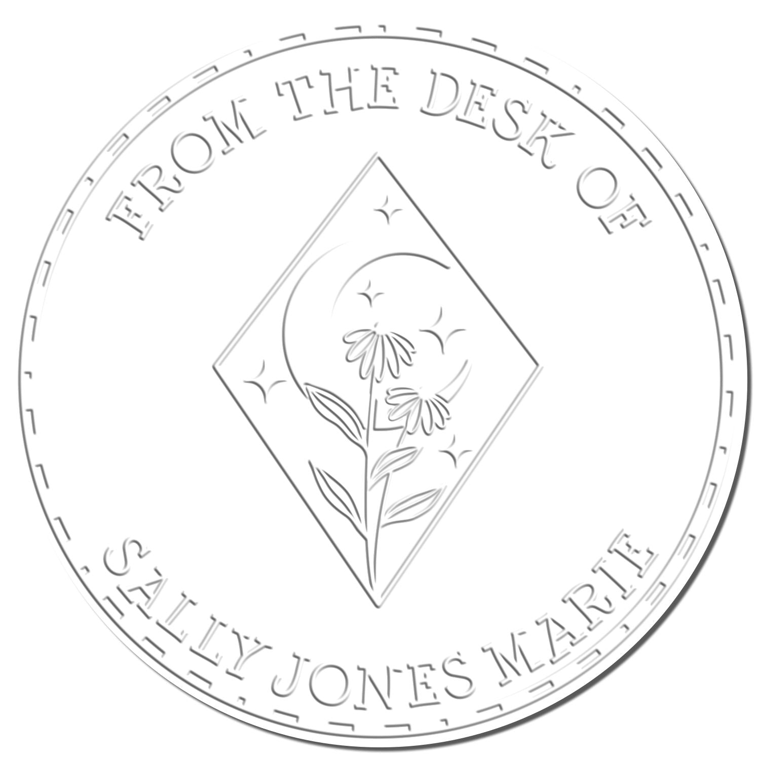 Soft Intricate Moon Personalized Book Belongs to Paper Embosser - Engineer Seal Stamps