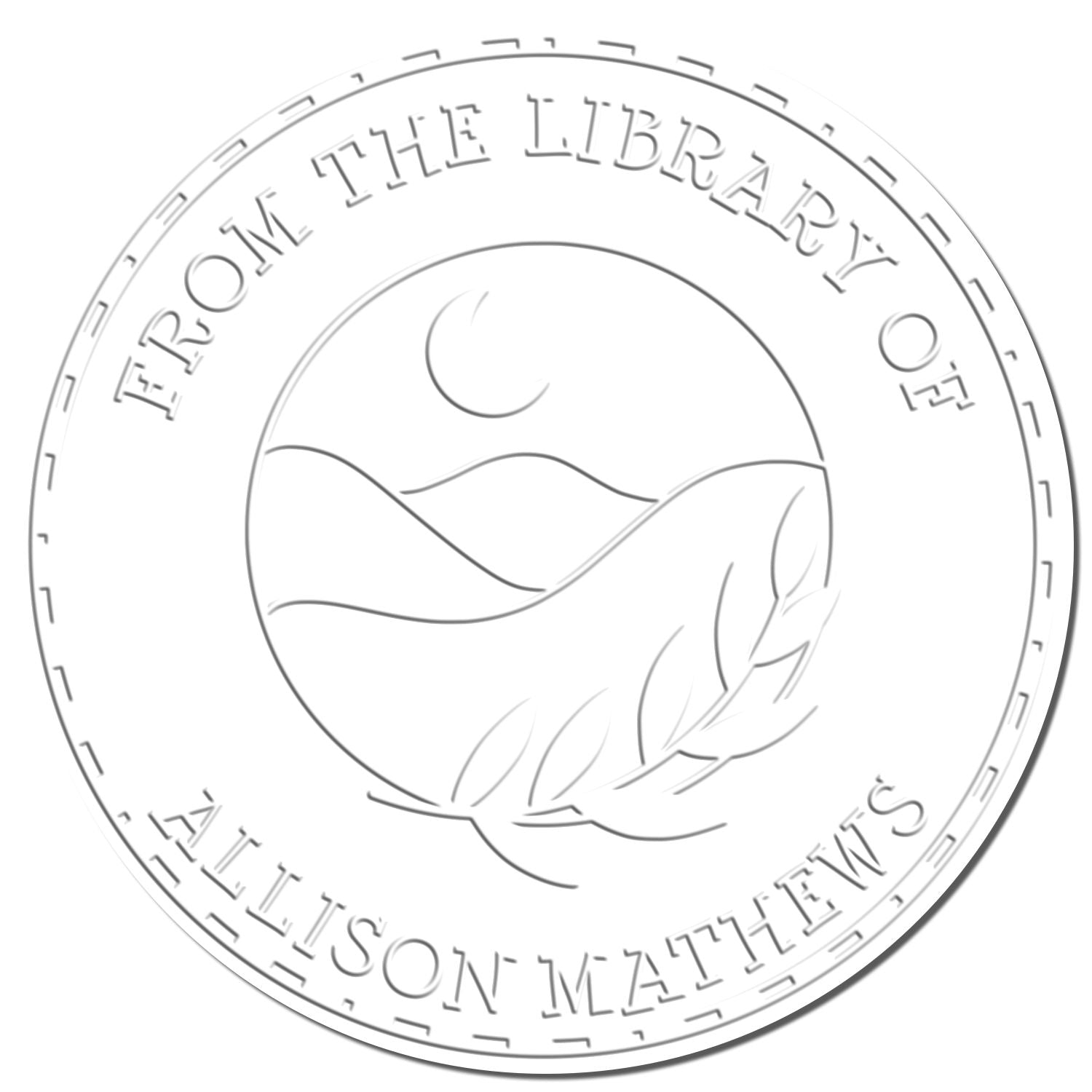 Soft Luminous Moon Personalized Book Belongs to Seal Press - Engineer Seal Stamps