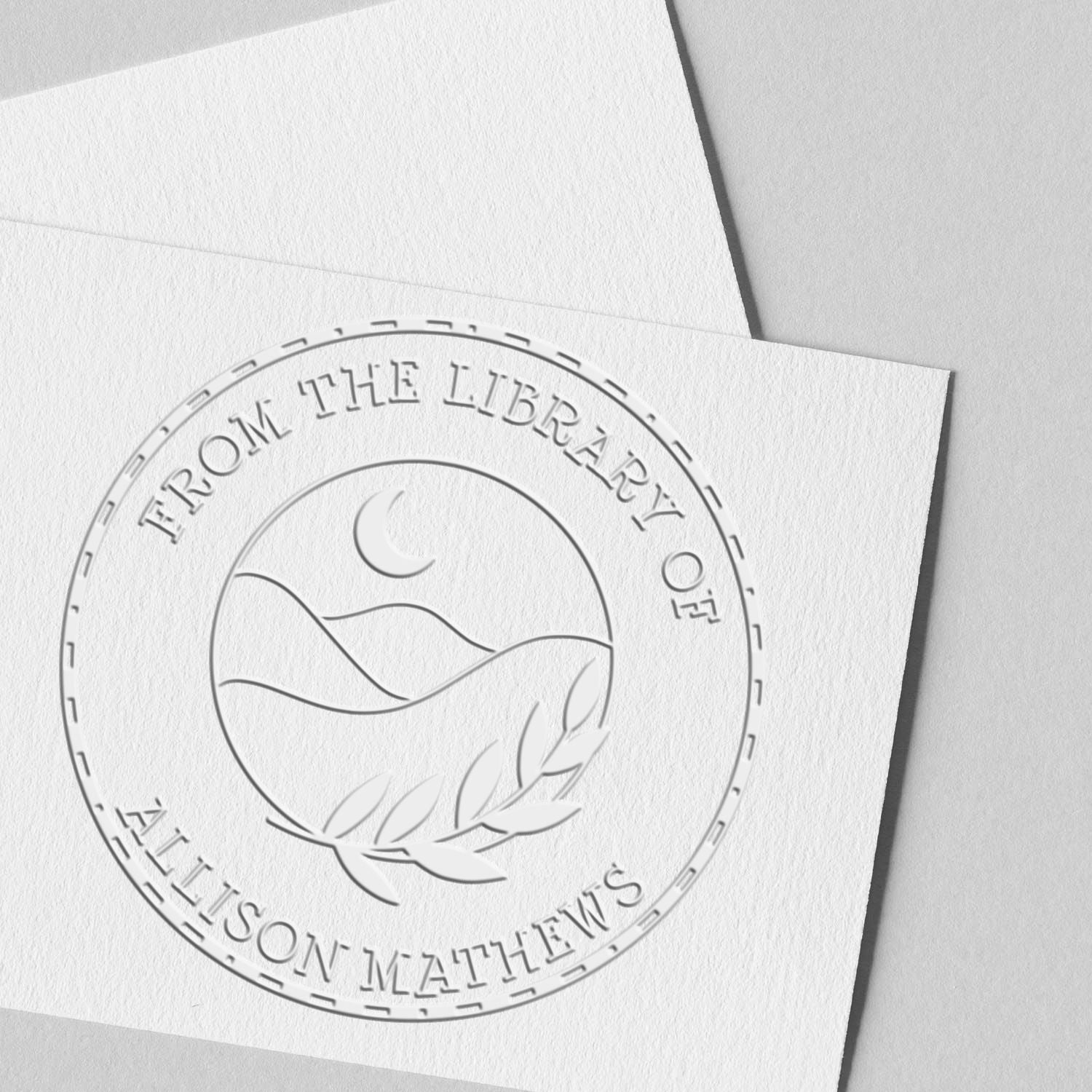 Desk Luminous Moon Personalized Name Embosser - Engineer Seal Stamps