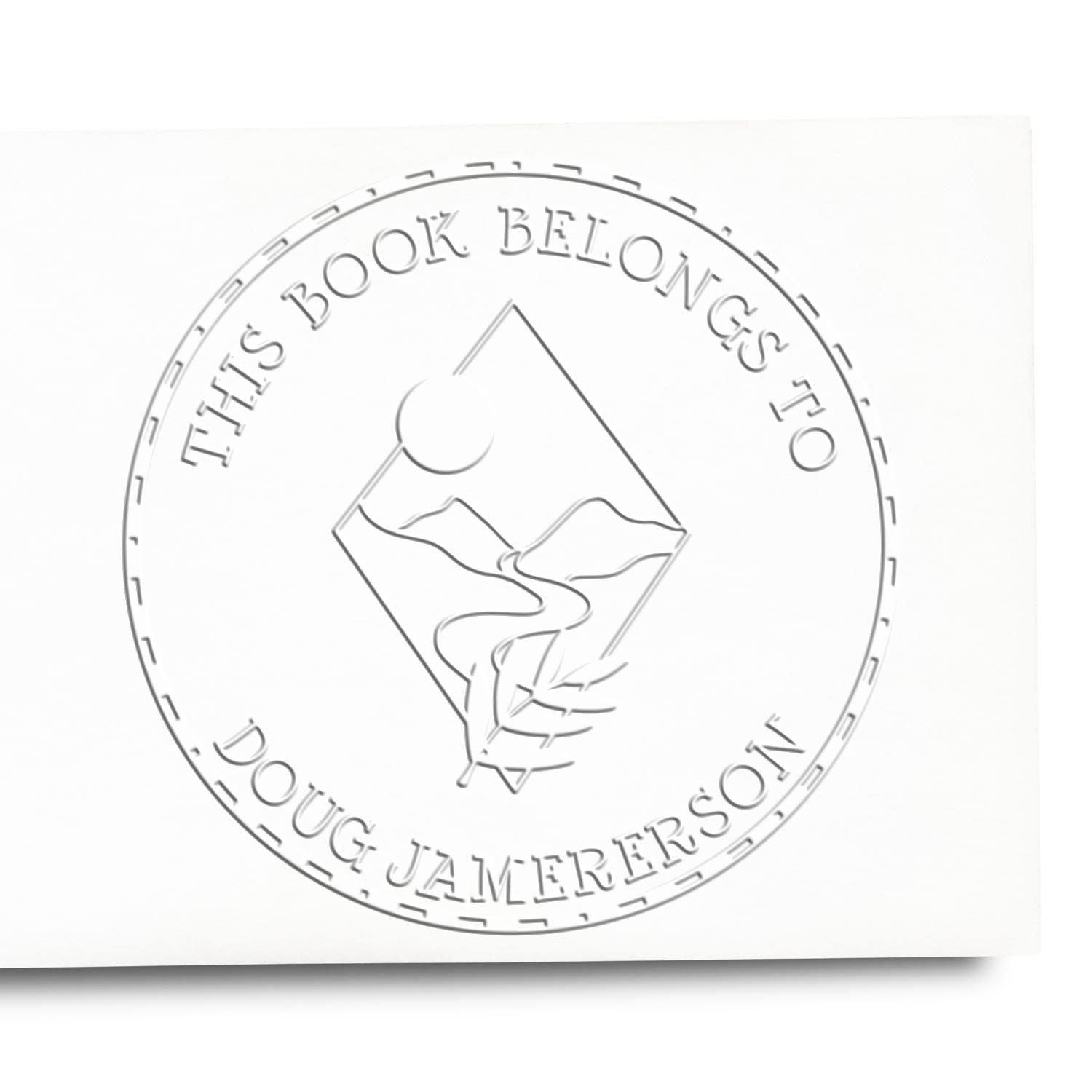 Soft Bewitching Moon Personalized Book Library Embossed Stamp