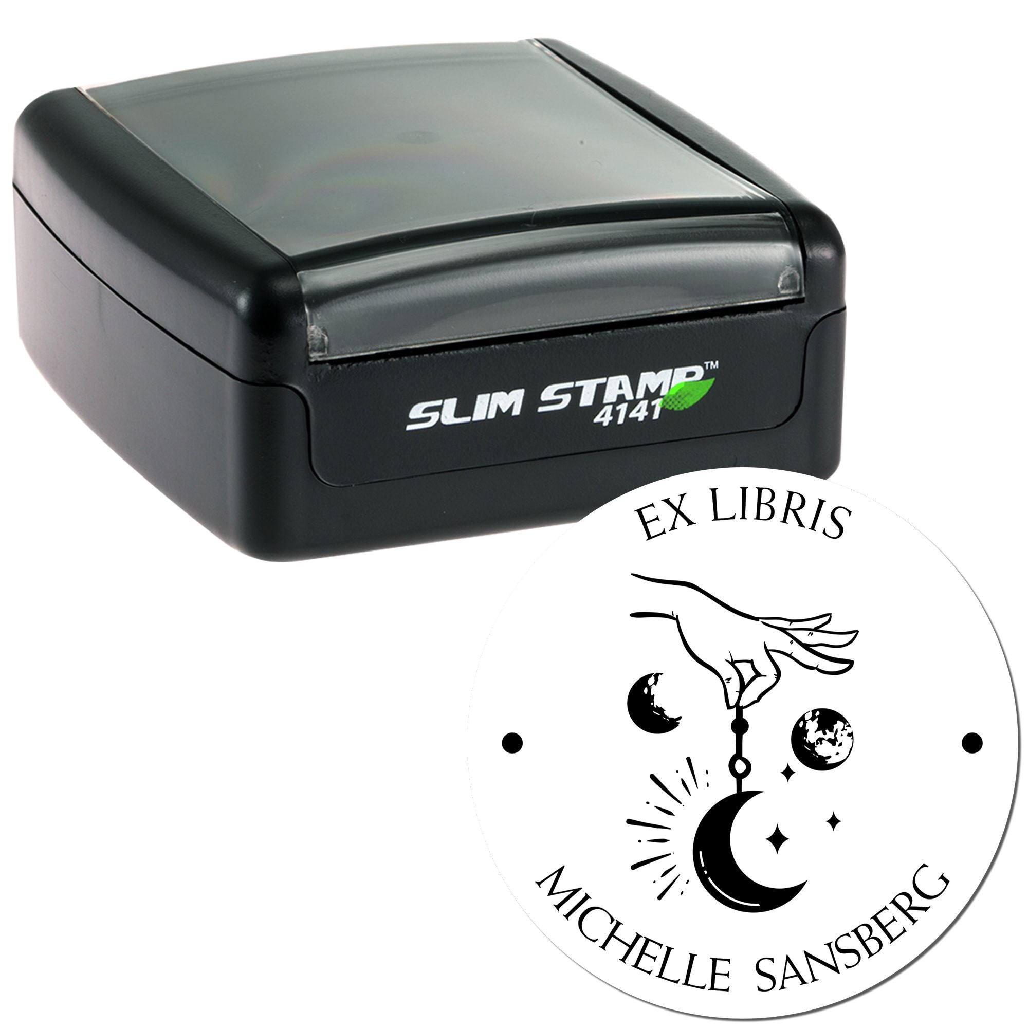 Pre-Inked Hypnotic Sky Personalized Library Of Stamp - Engineer Seal Stamps