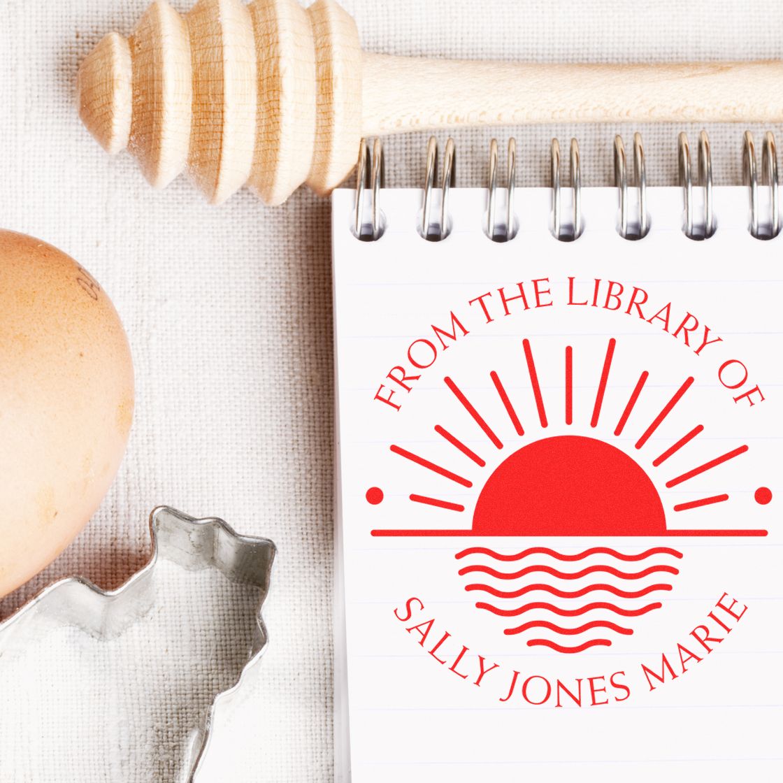 PSI Pre-Inked Playful Sunrise Customized Private Library Stamper - Engineer Seal Stamps