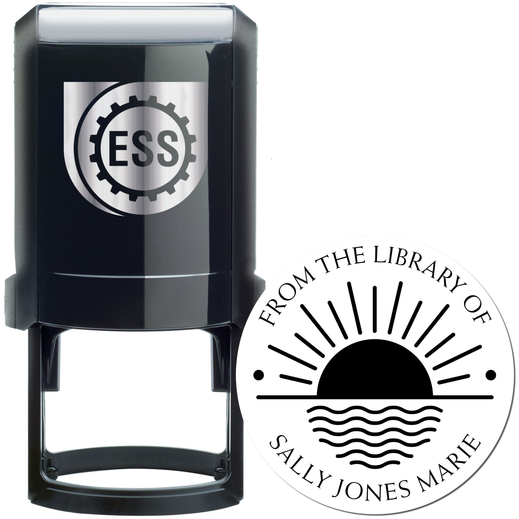 Self-Inking Playful Sunrise Customized Belongs To Stamper - Engineer Seal Stamps