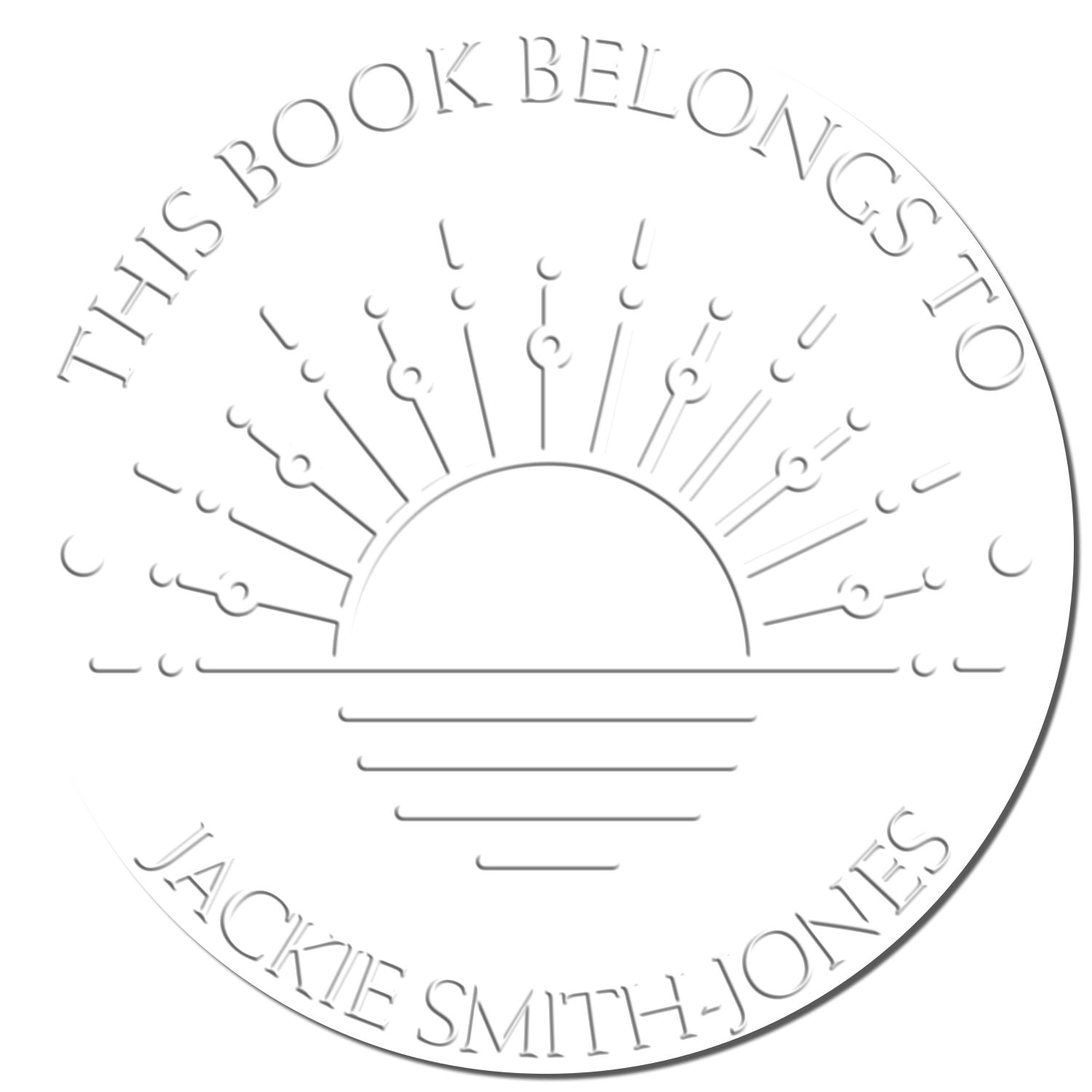 Desk Graceful Morning Personalized Book Embosser - Engineer Seal Stamps