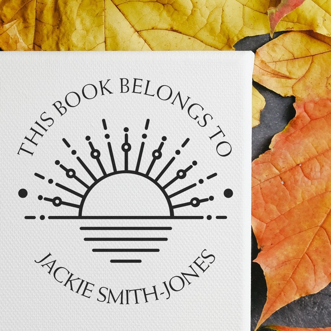 Pre-Inked Graceful Morning Personalized Bookworm Stamp - Engineer Seal Stamps