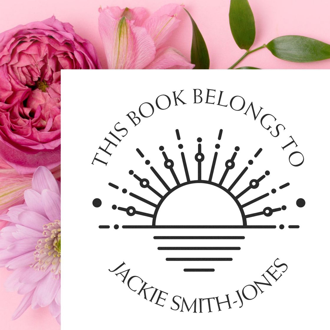 Pre-Inked Graceful Morning Personalized Bookworm Stamp - Engineer Seal Stamps