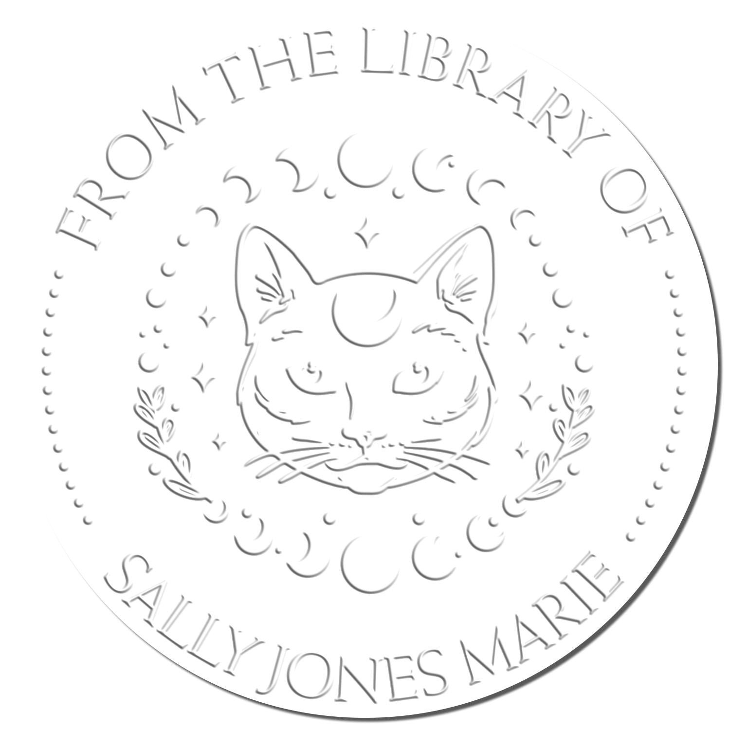 Soft Magical Cat Custom Made Ownership Embossed Stamp - Engineer Seal Stamps