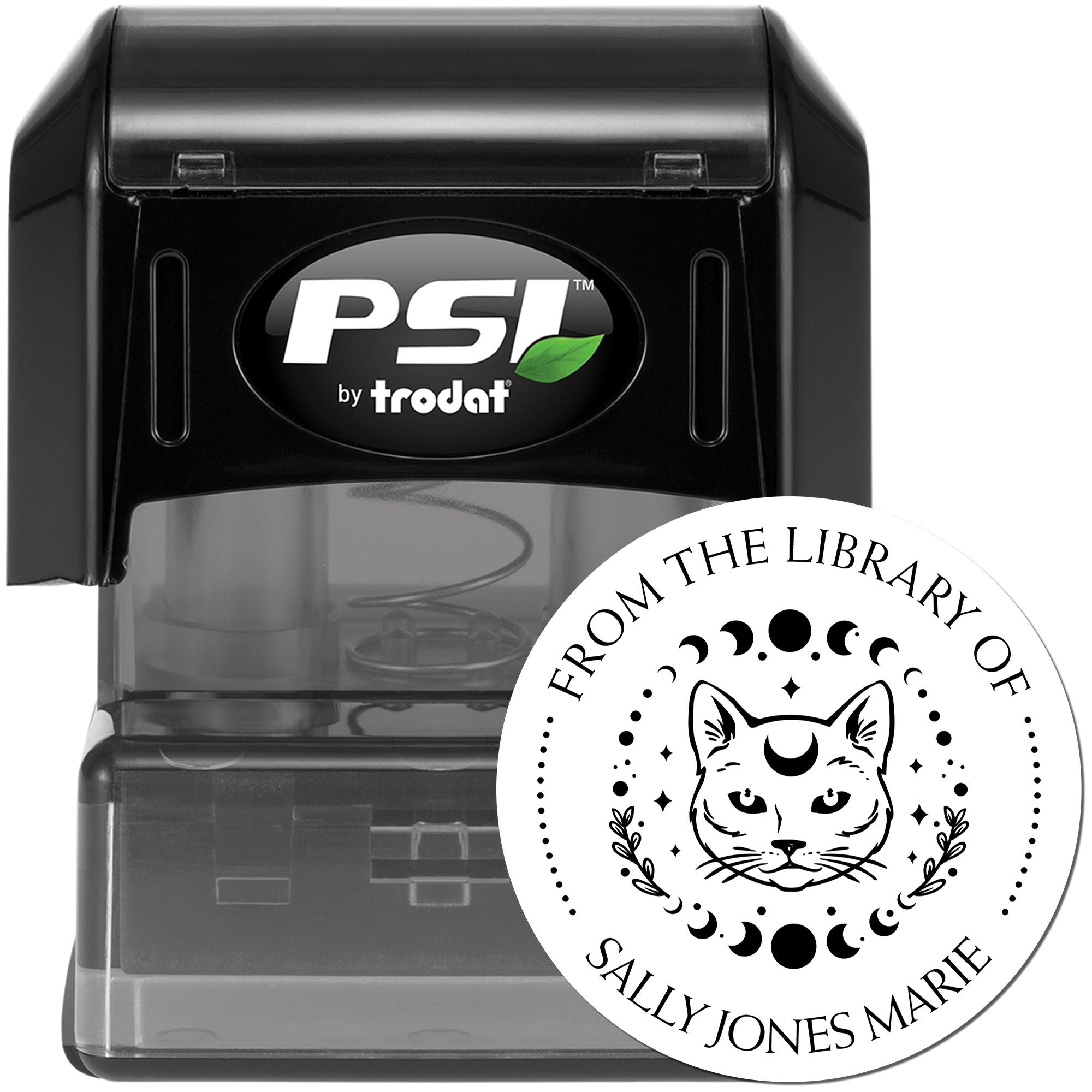 PSI Pre-Inked Magical Cat Customized Belongs To Stamp - Engineer Seal Stamps