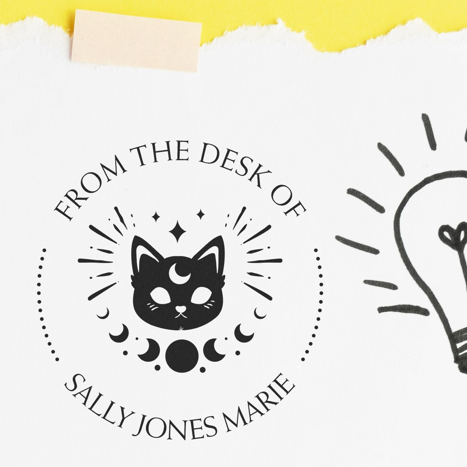 PSI Pre-Inked Radiant Cat Customized Read It Love It Stamper - Engineer Seal Stamps