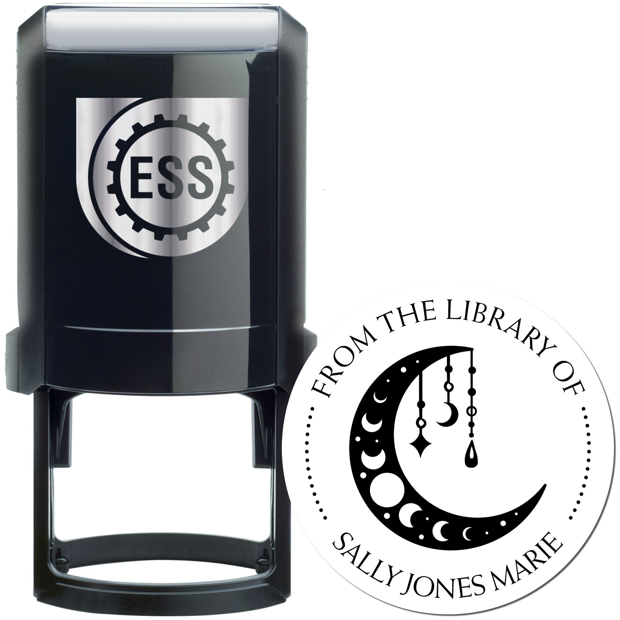 Self-Inking Serene Moon Customized Book Belongs to Stamp - Engineer Seal Stamps