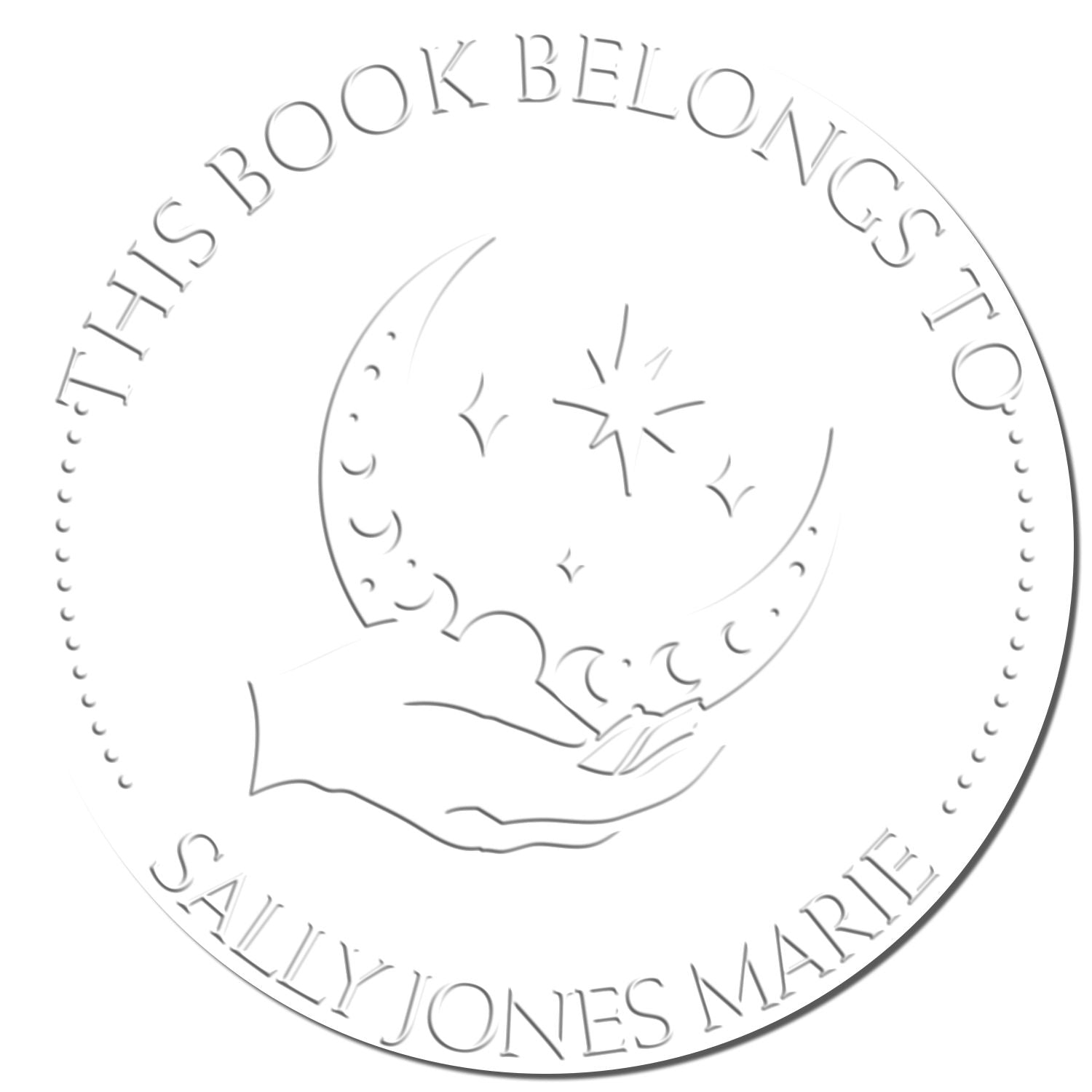 Soft Vivid Sky Personalized Book Name Embosser - Engineer Seal Stamps