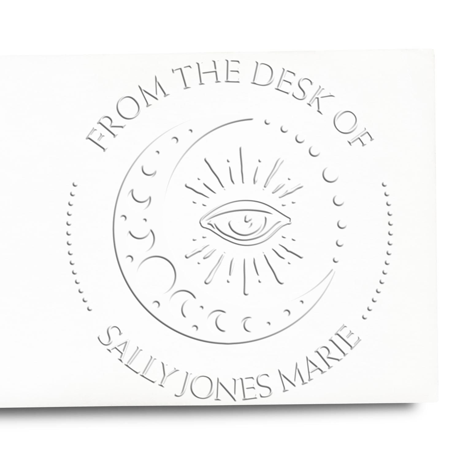 Hybrid Alluring Luna Personalized Library Collection Embossed Stamp - Engineer Seal Stamps
